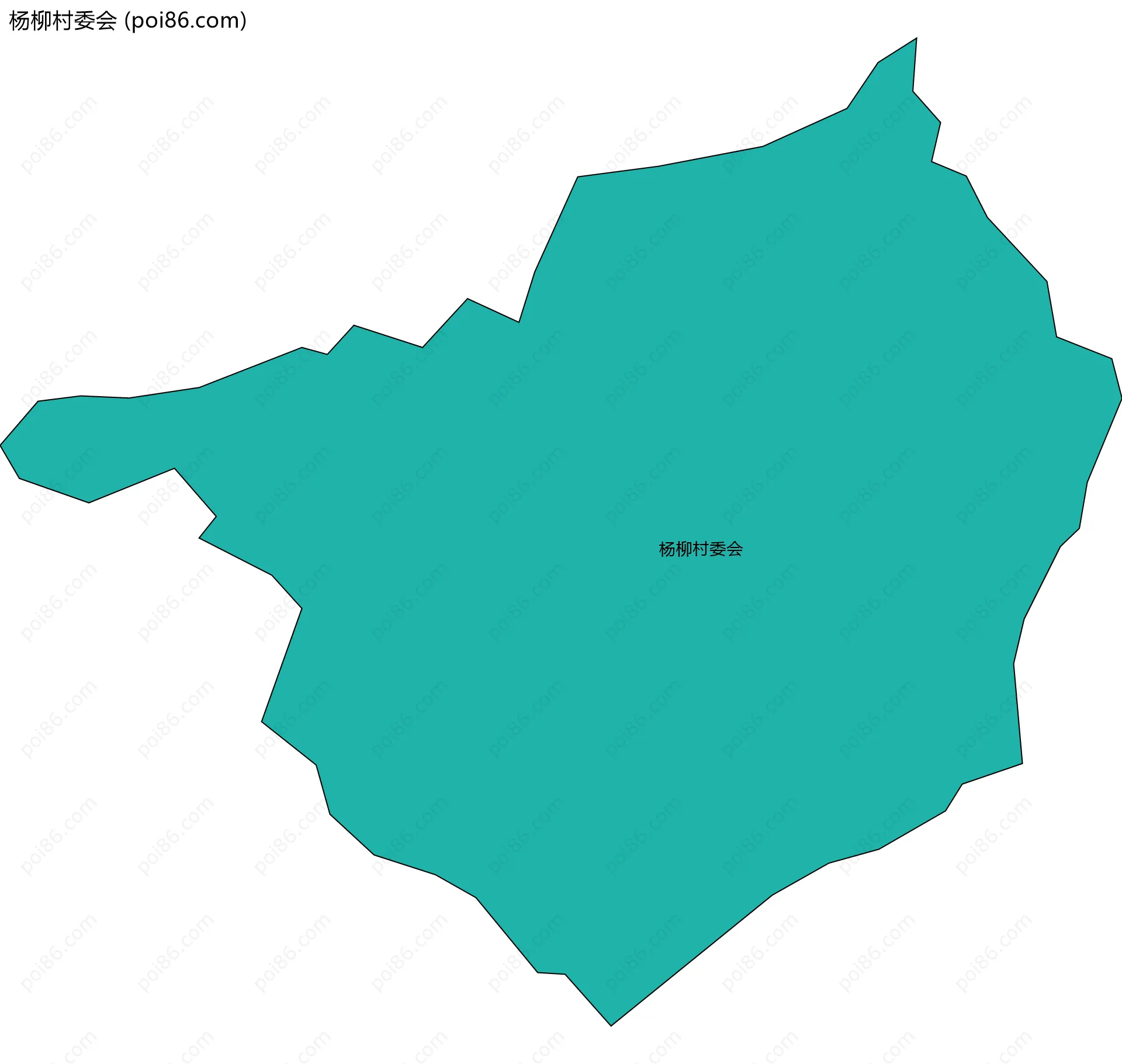 杨柳村委会边界地图