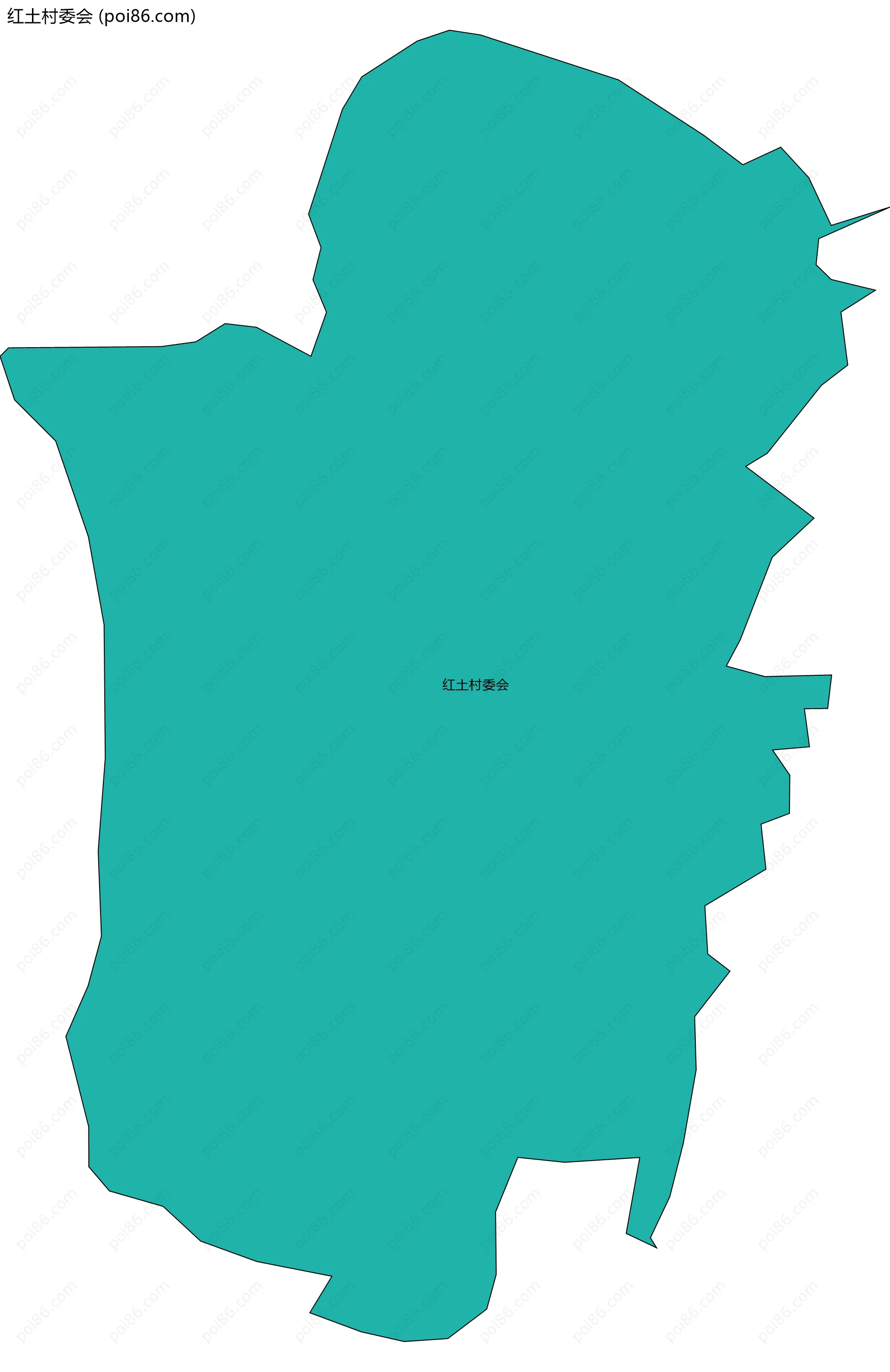 红土村委会边界地图