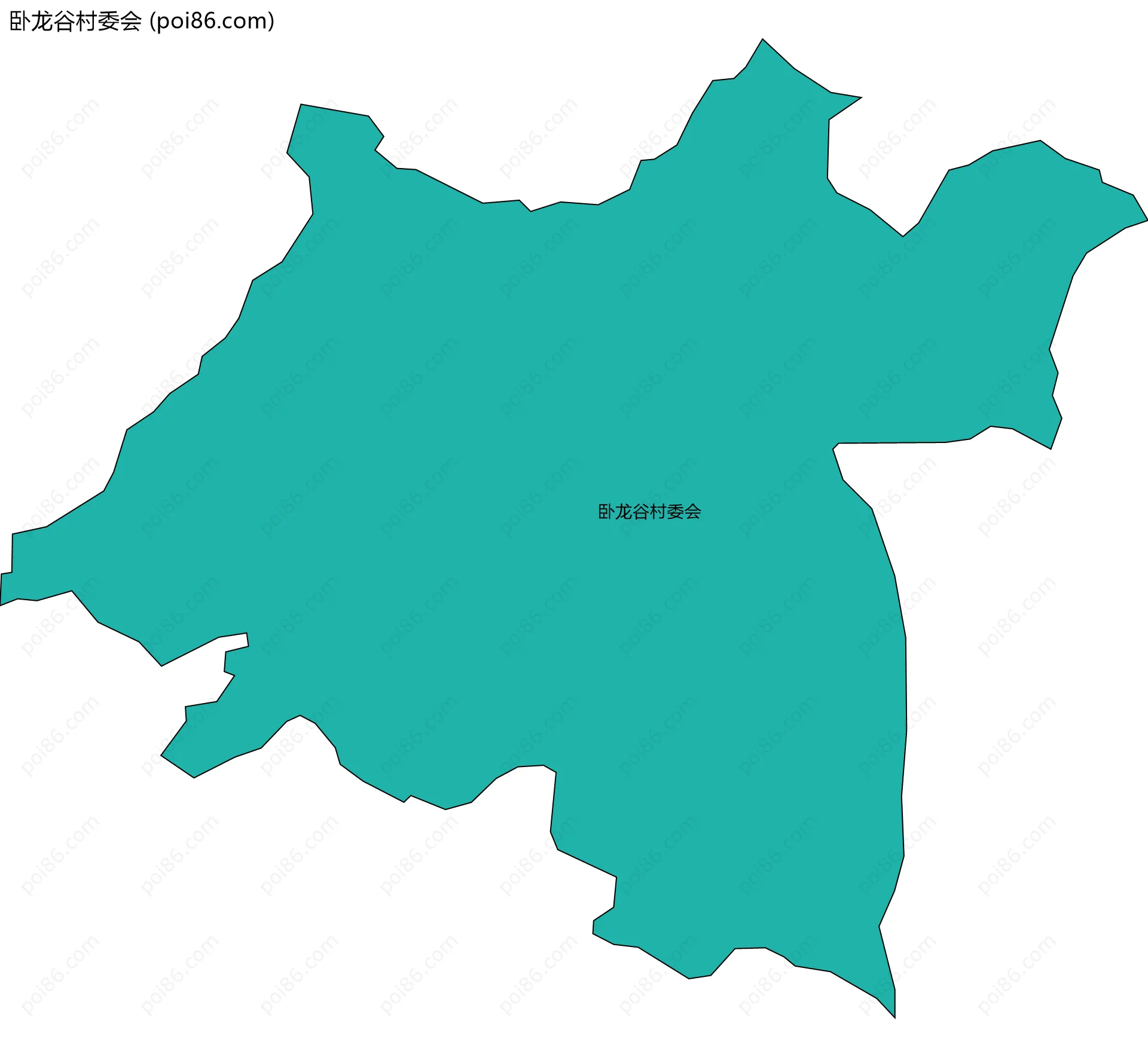 卧龙谷村委会边界地图