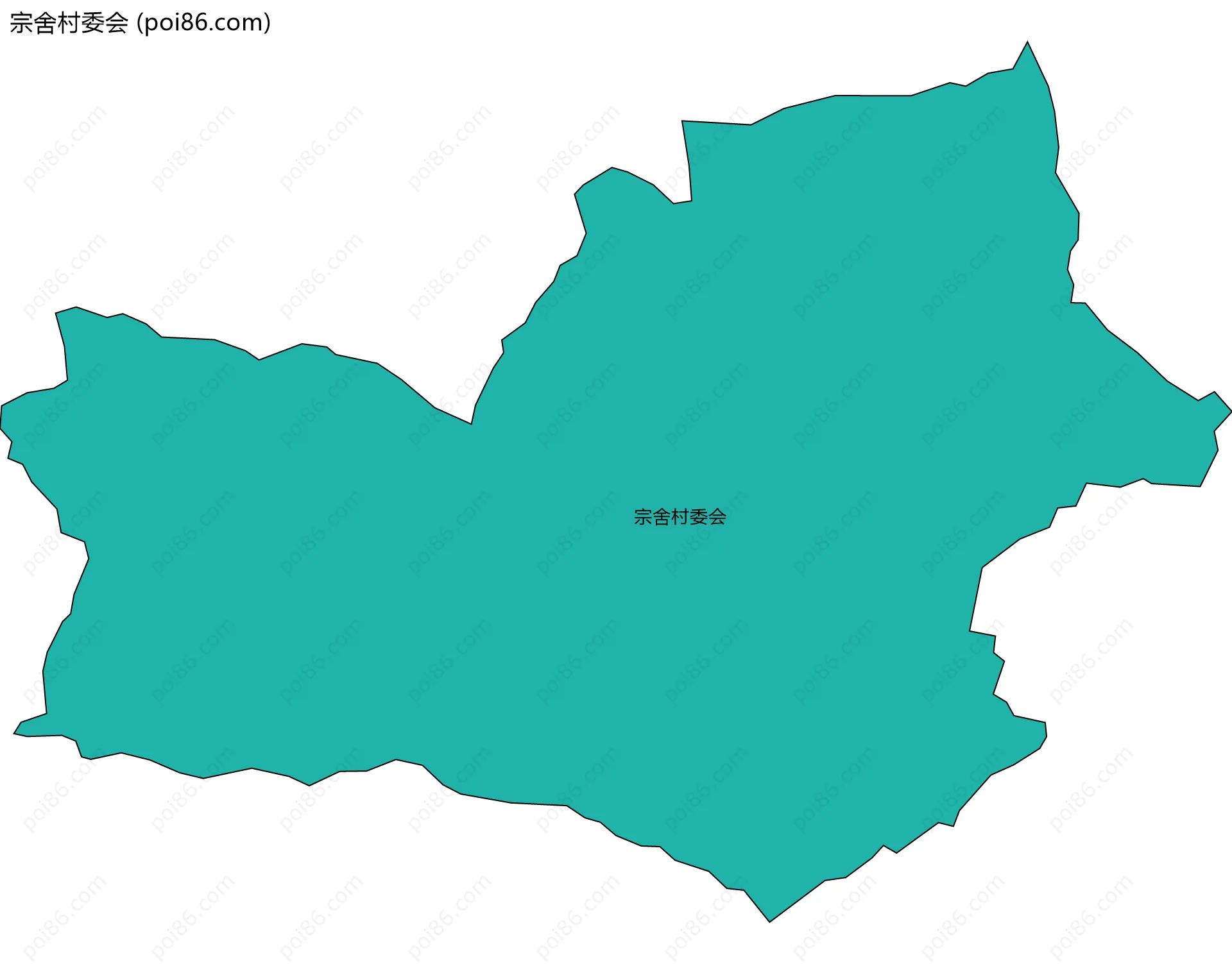 宗舍村委会边界地图