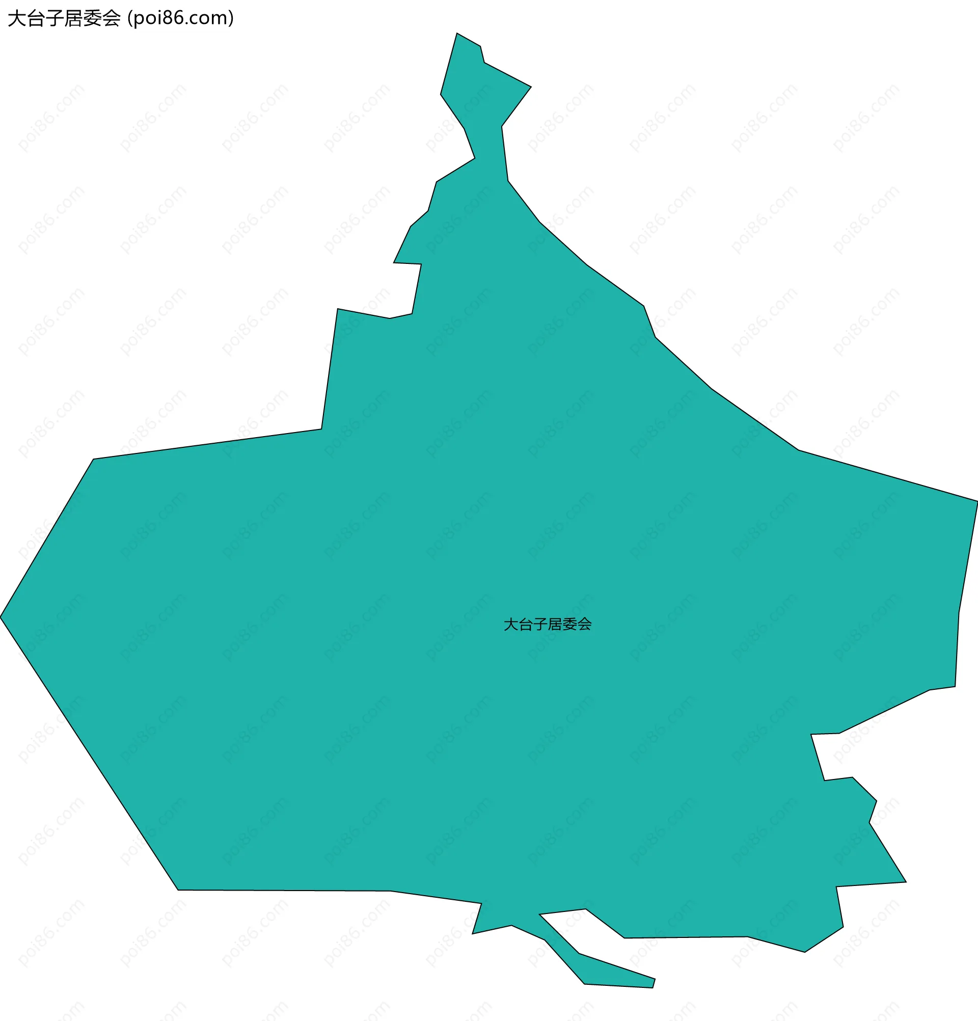 大台子居委会边界地图