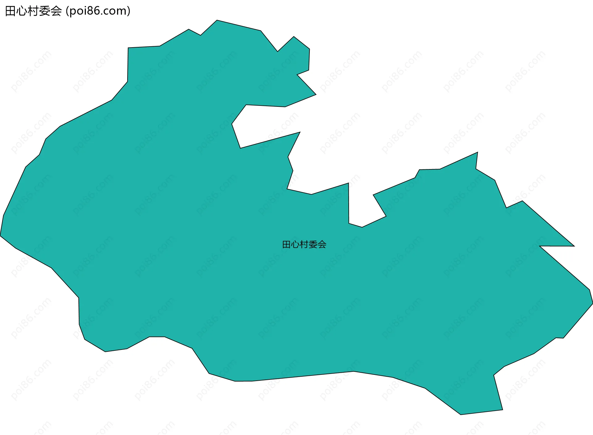 田心村委会边界地图