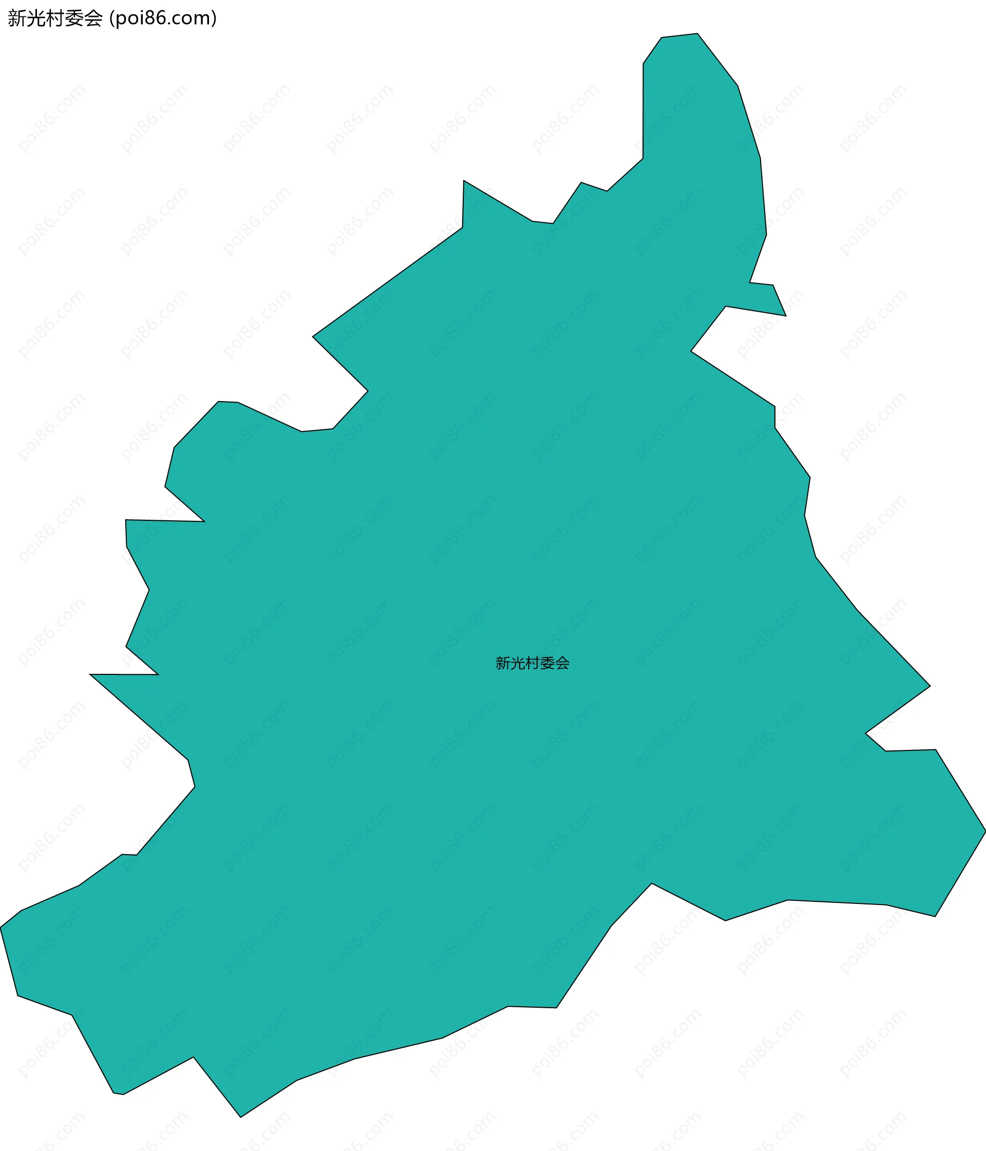 新光村委会边界地图