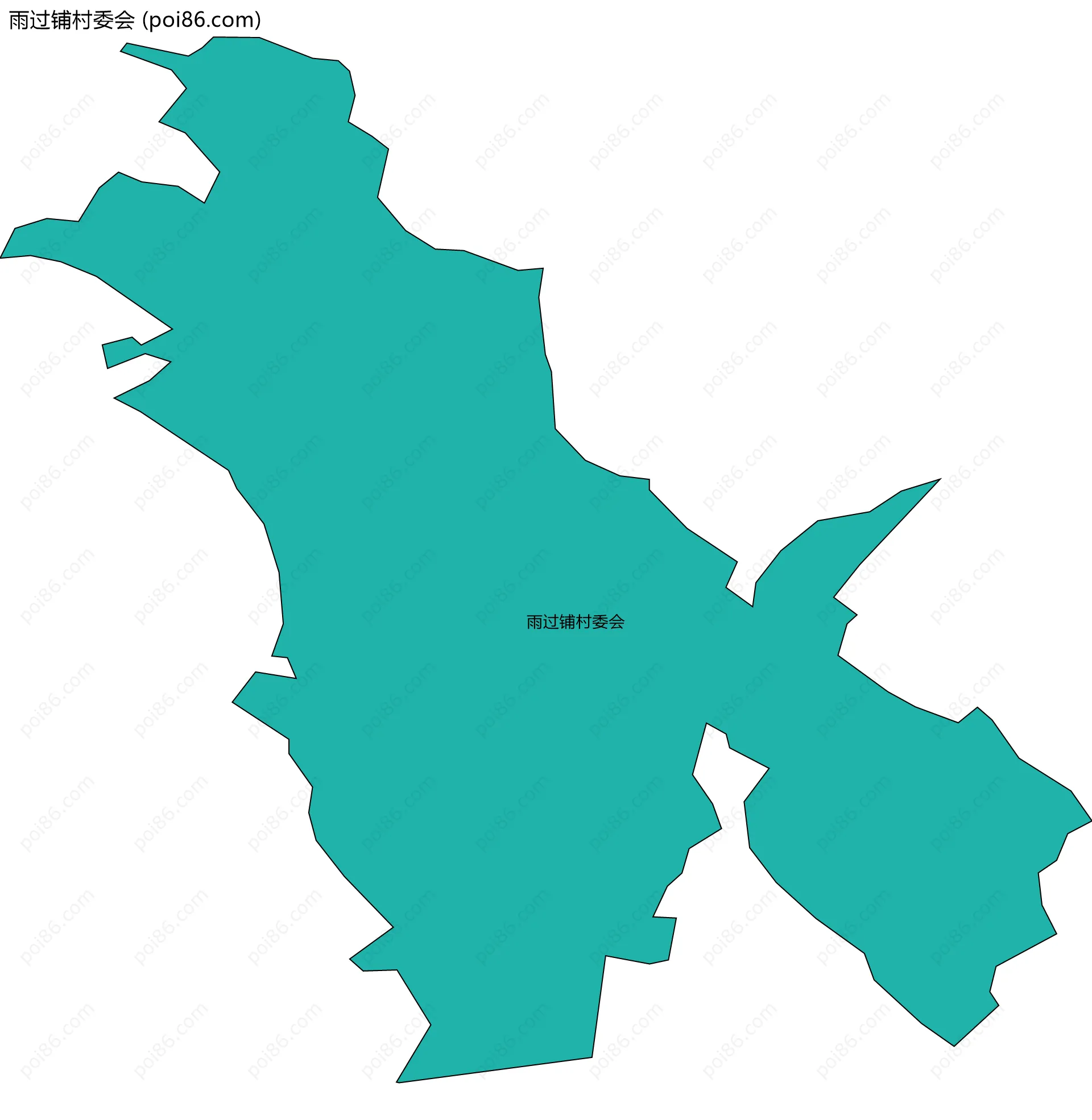 雨过铺村委会边界地图