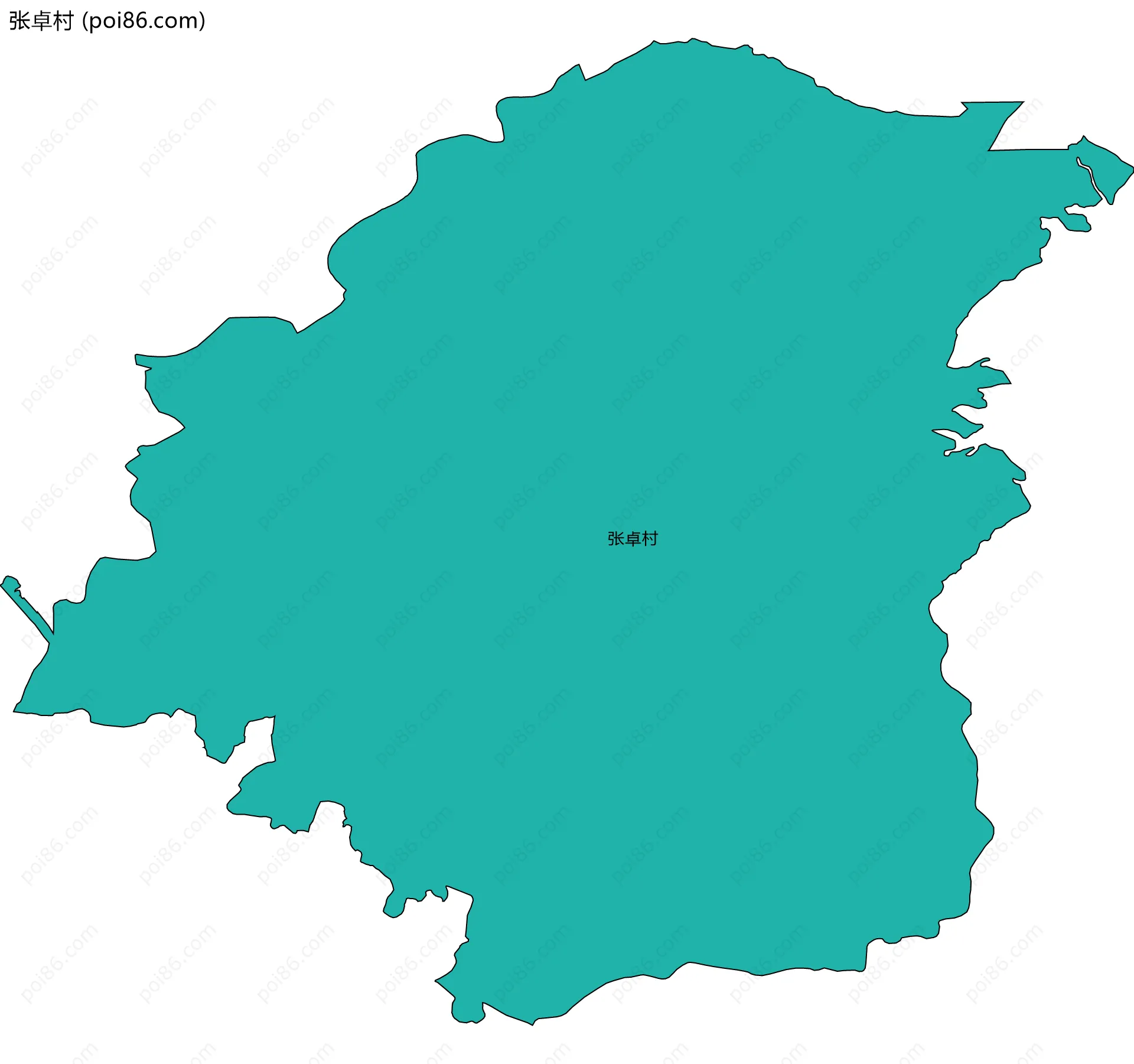 张卓村边界地图