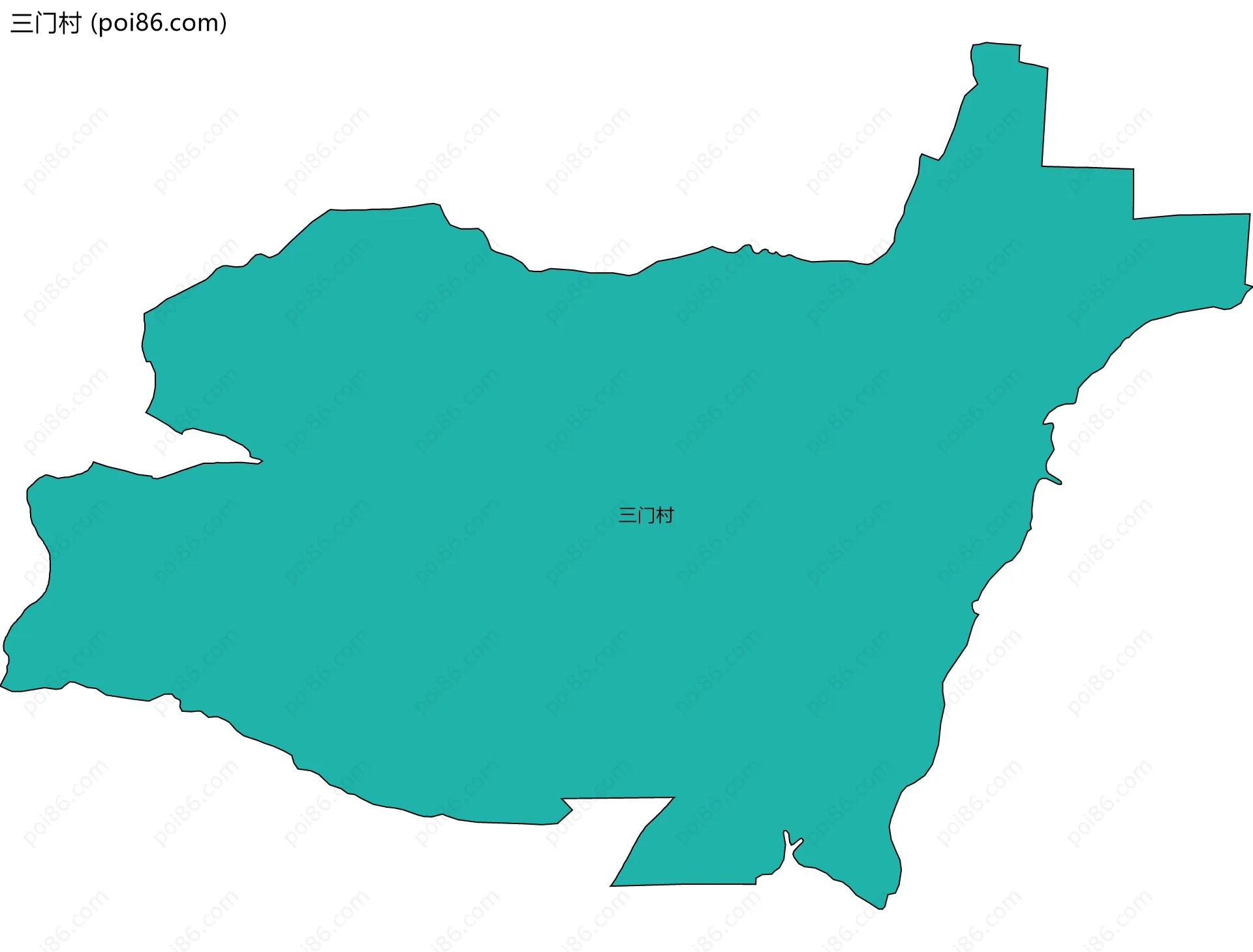 三门村边界地图