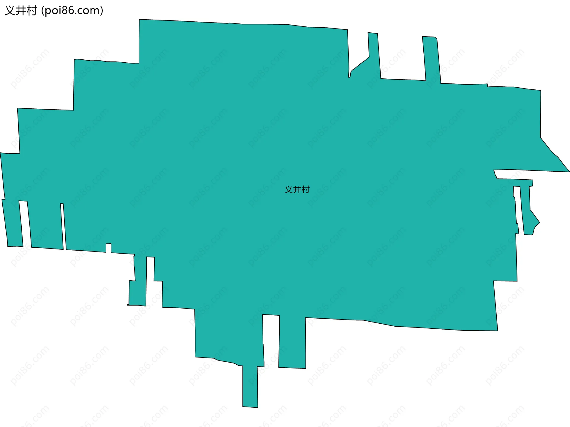 义井村边界地图