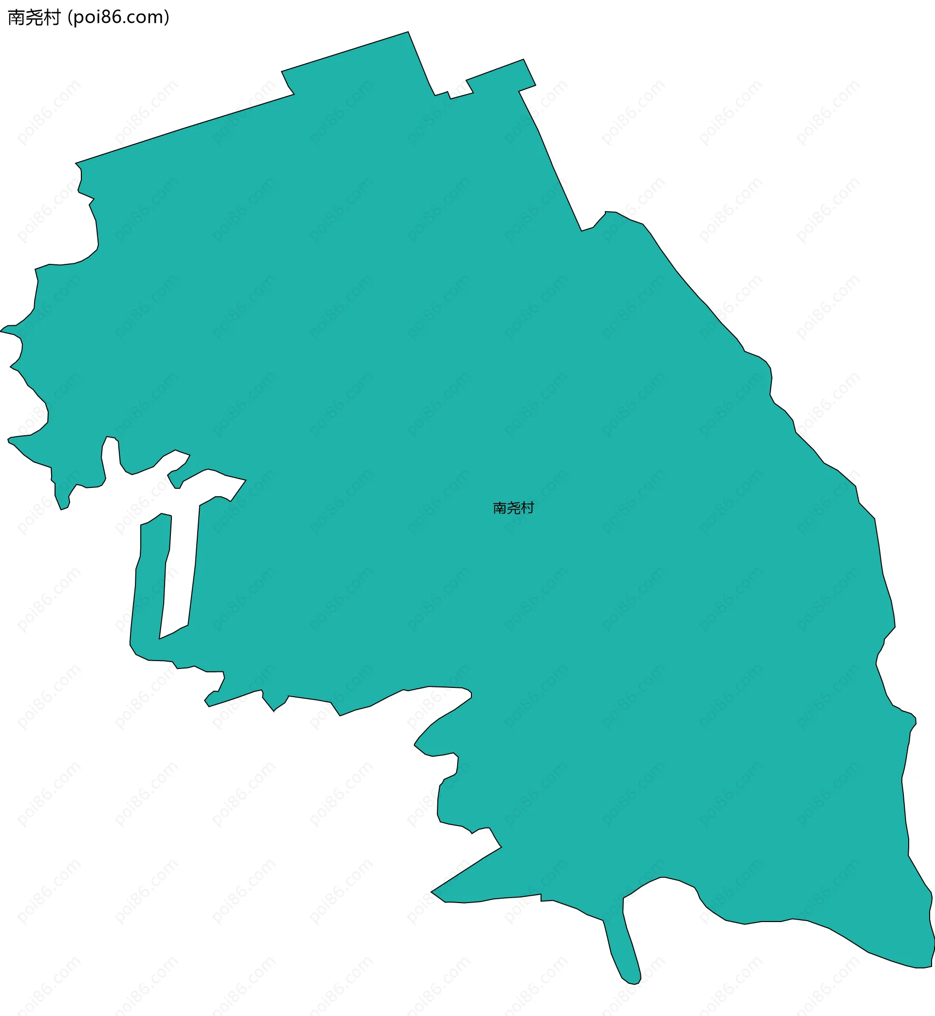 南尧村边界地图