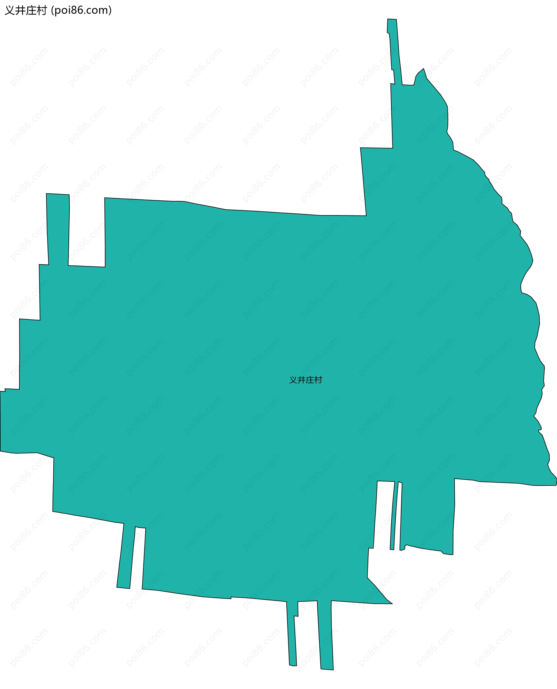 义井庄村边界地图