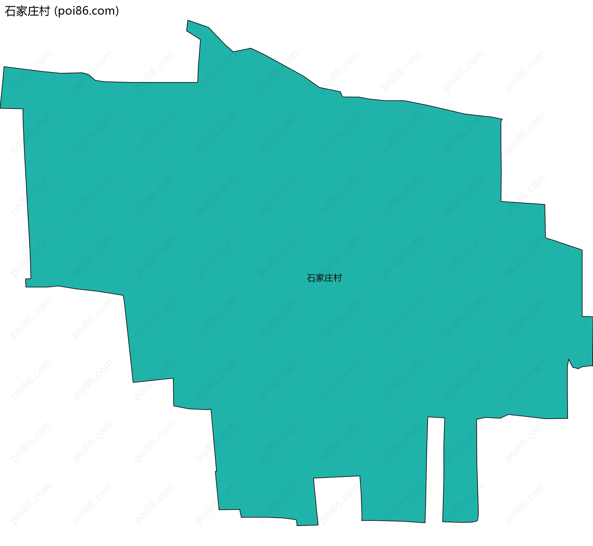 石家庄村边界地图