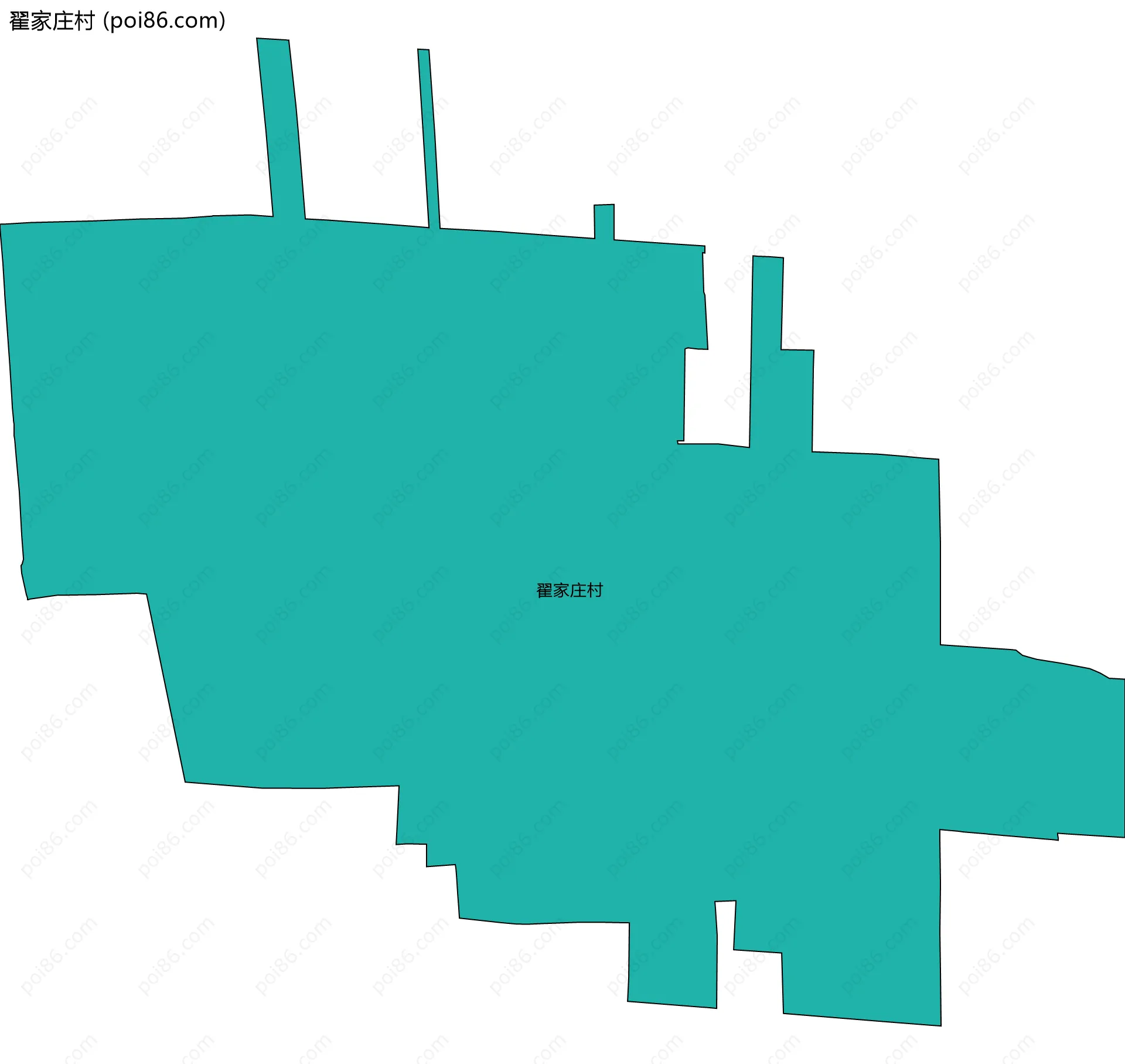 翟家庄村边界地图