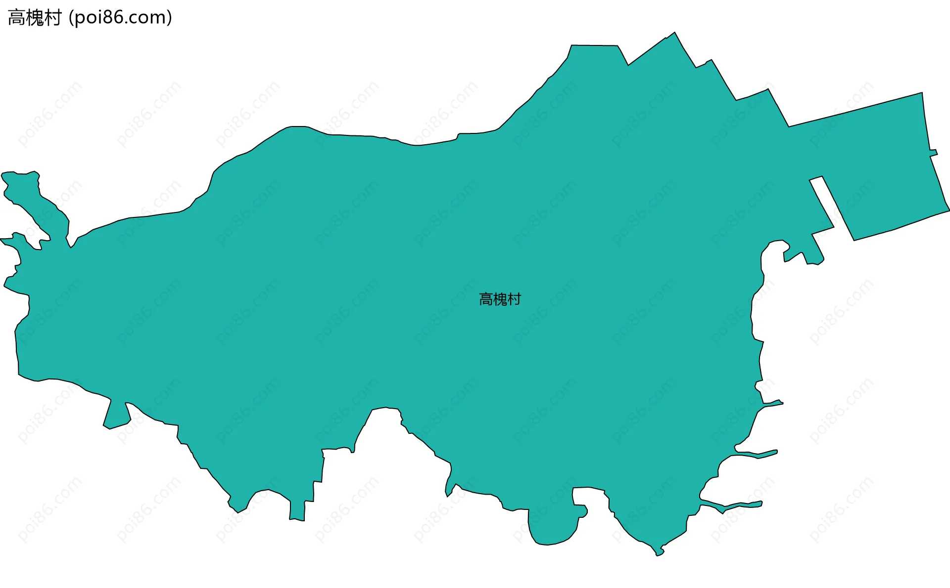 高槐村边界地图