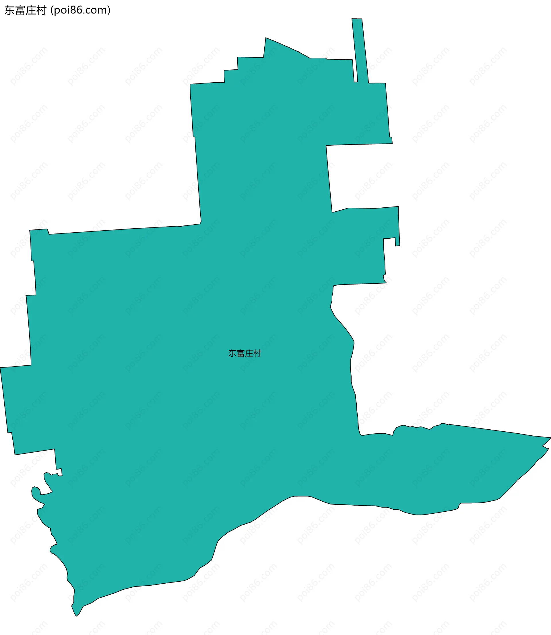 东富庄村边界地图