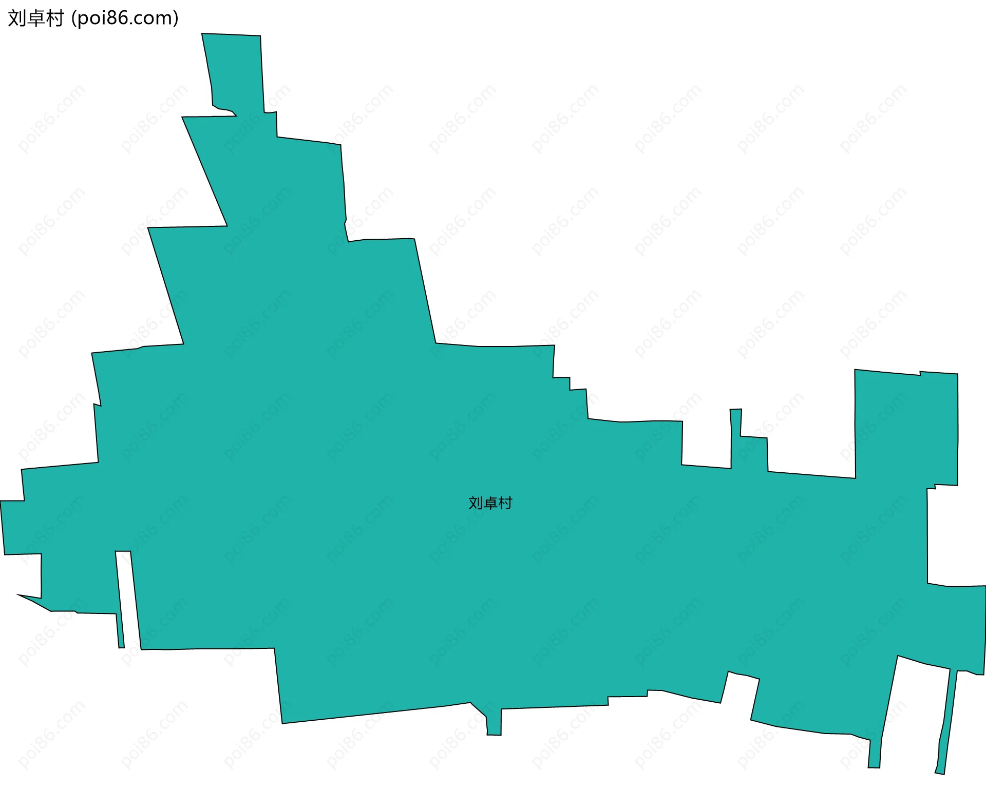 刘卓村边界地图