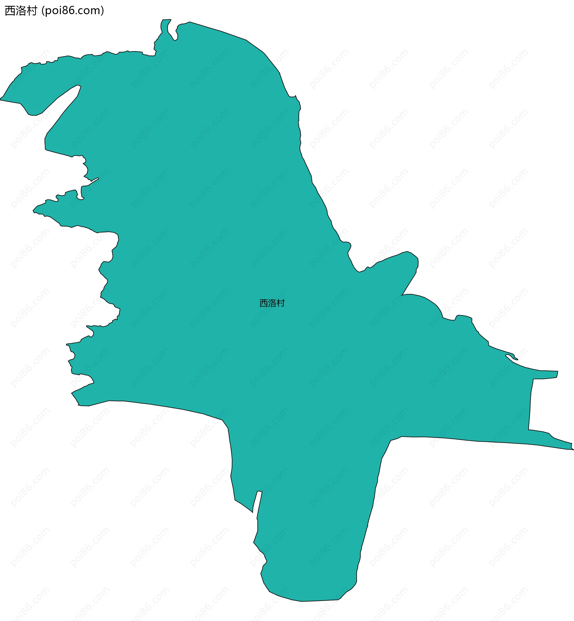西洛村边界地图