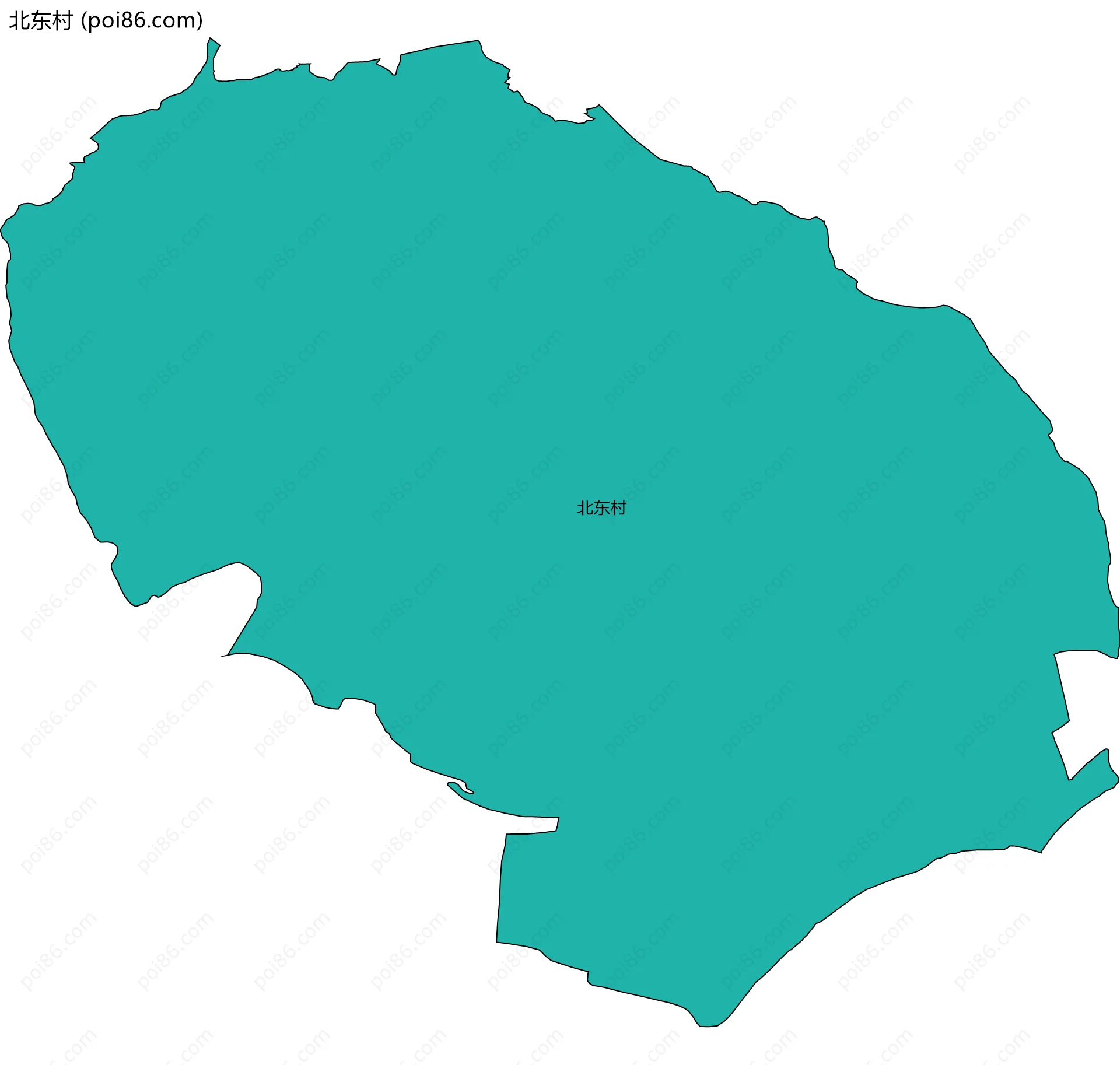 北东村边界地图