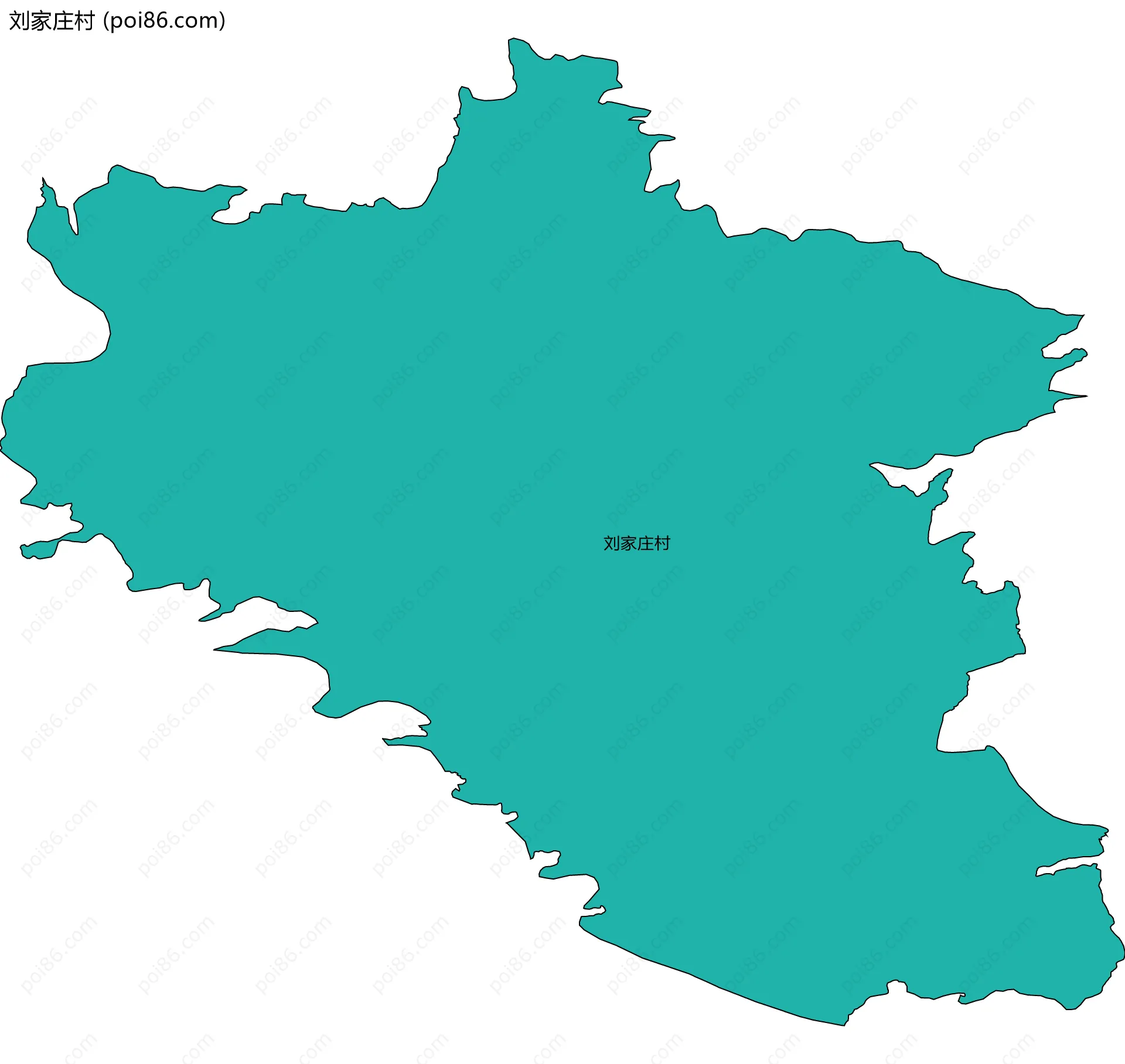 刘家庄村边界地图