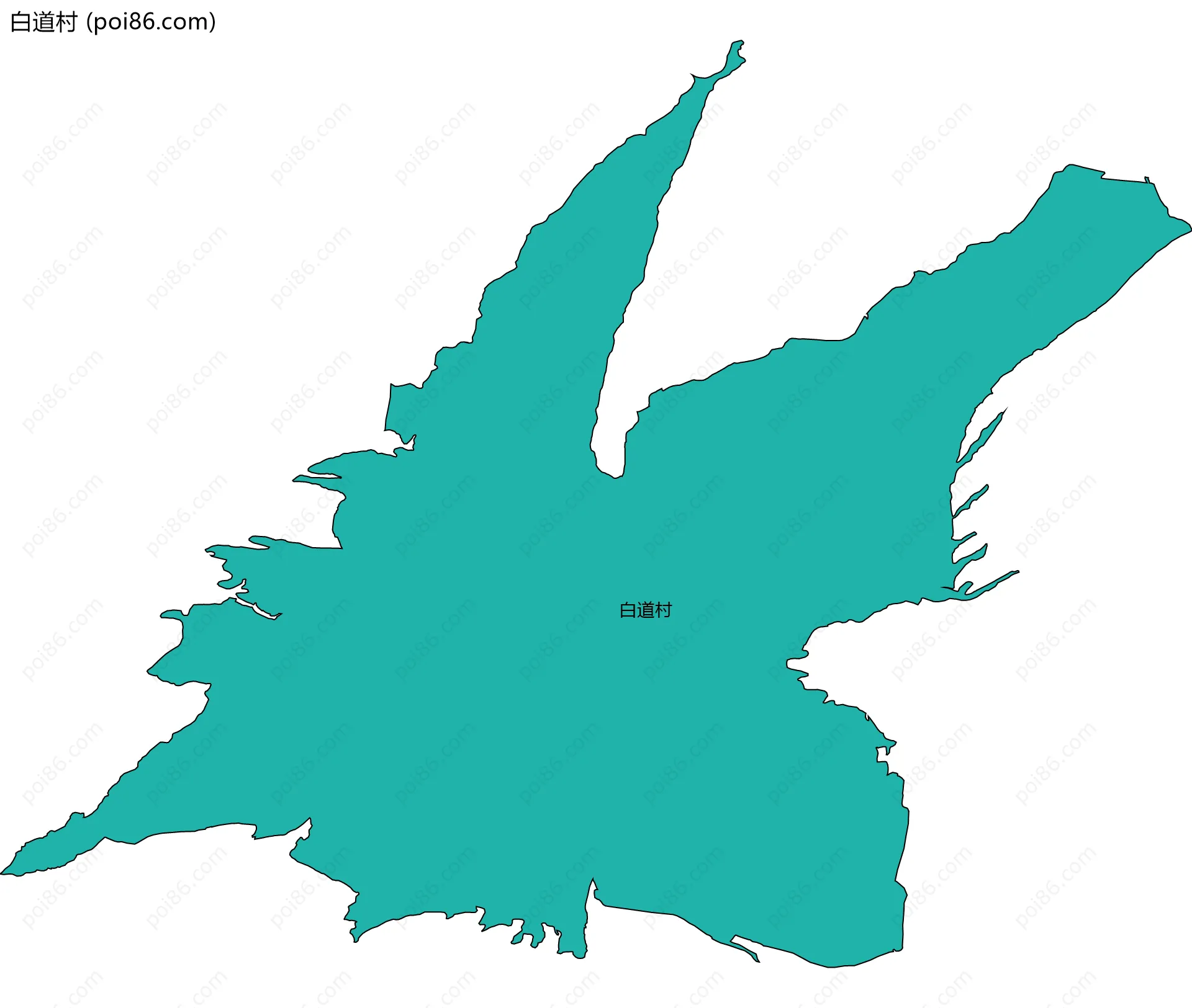 白道村边界地图