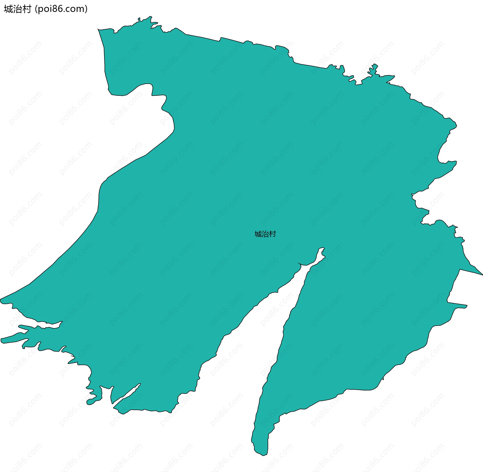 城治村边界地图