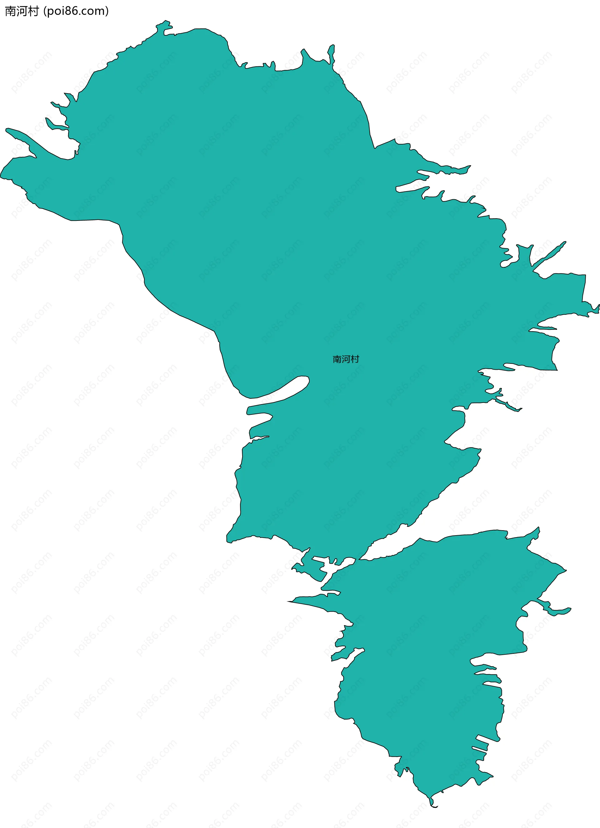 南河村边界地图