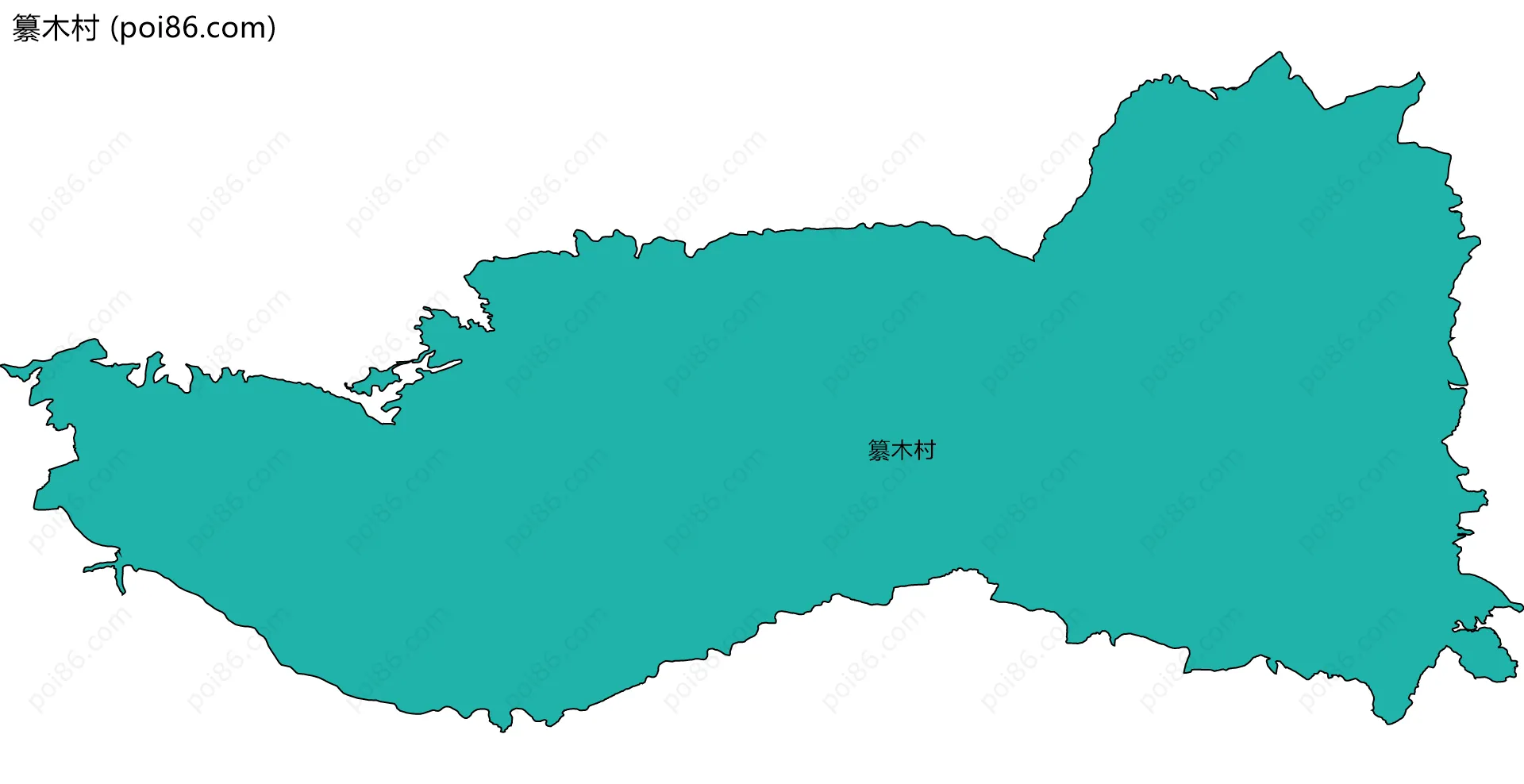 纂木村边界地图