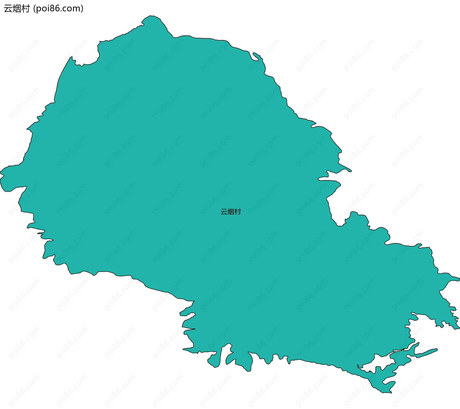 云烟村边界地图