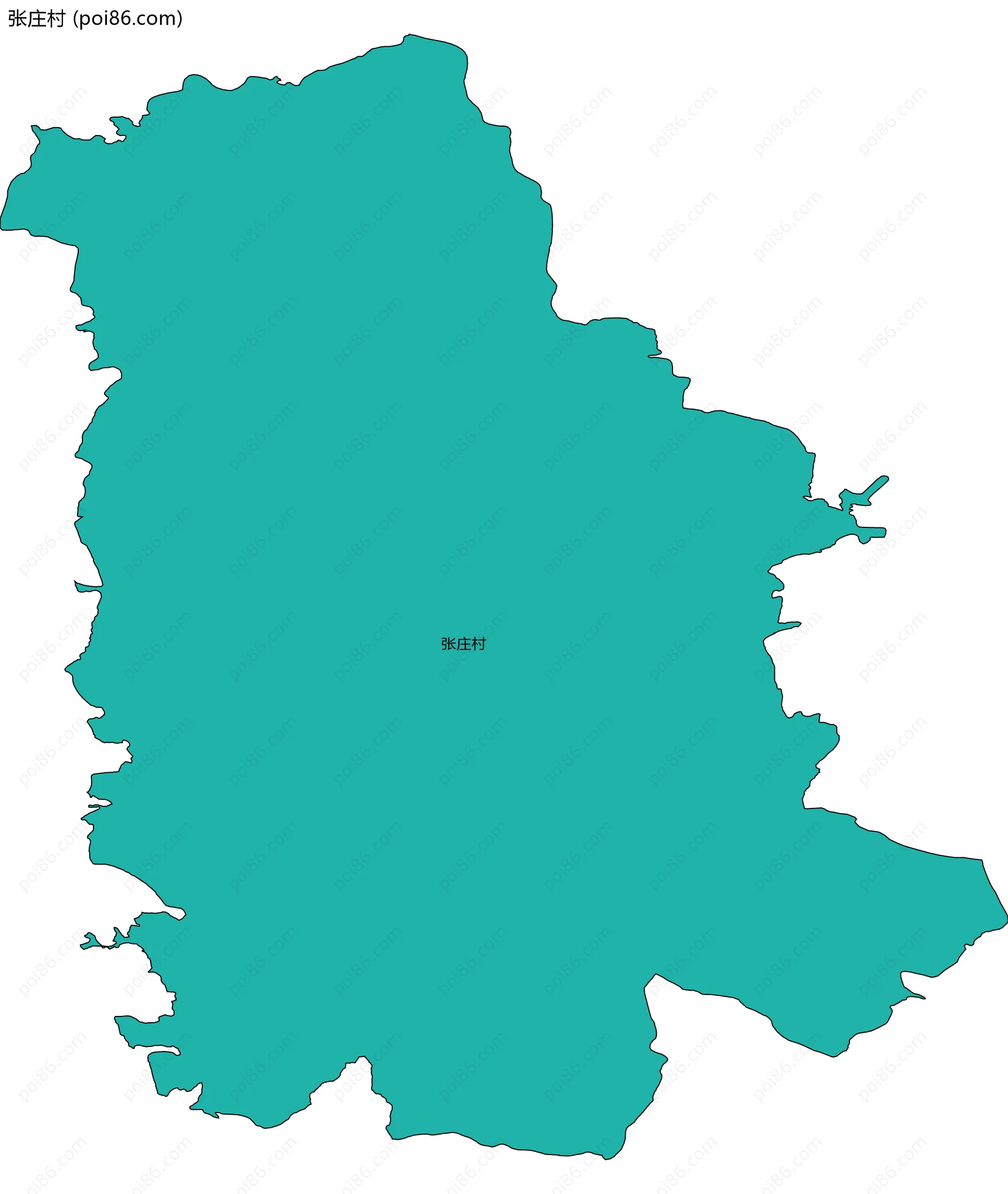 张庄村边界地图