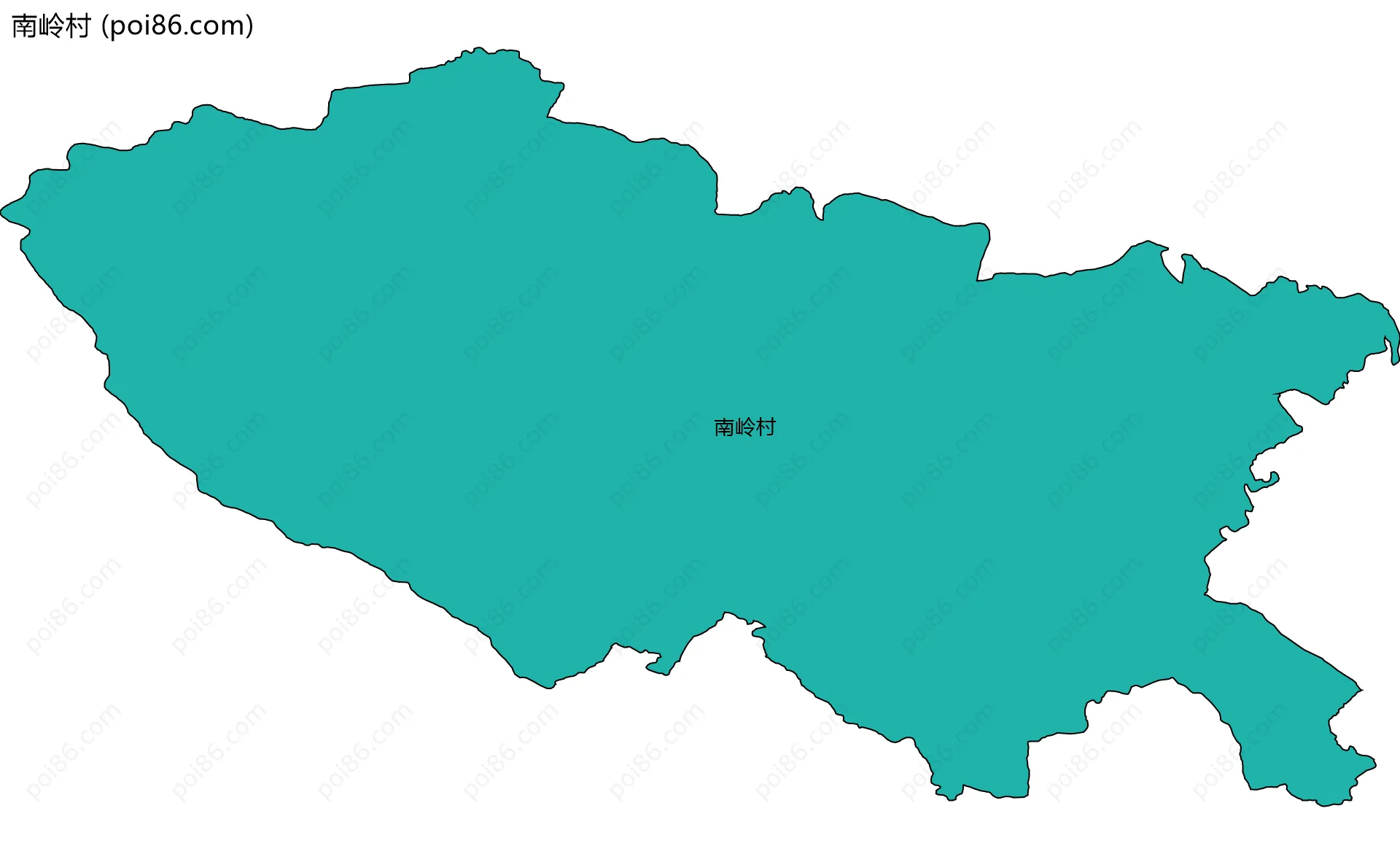 南岭村边界地图