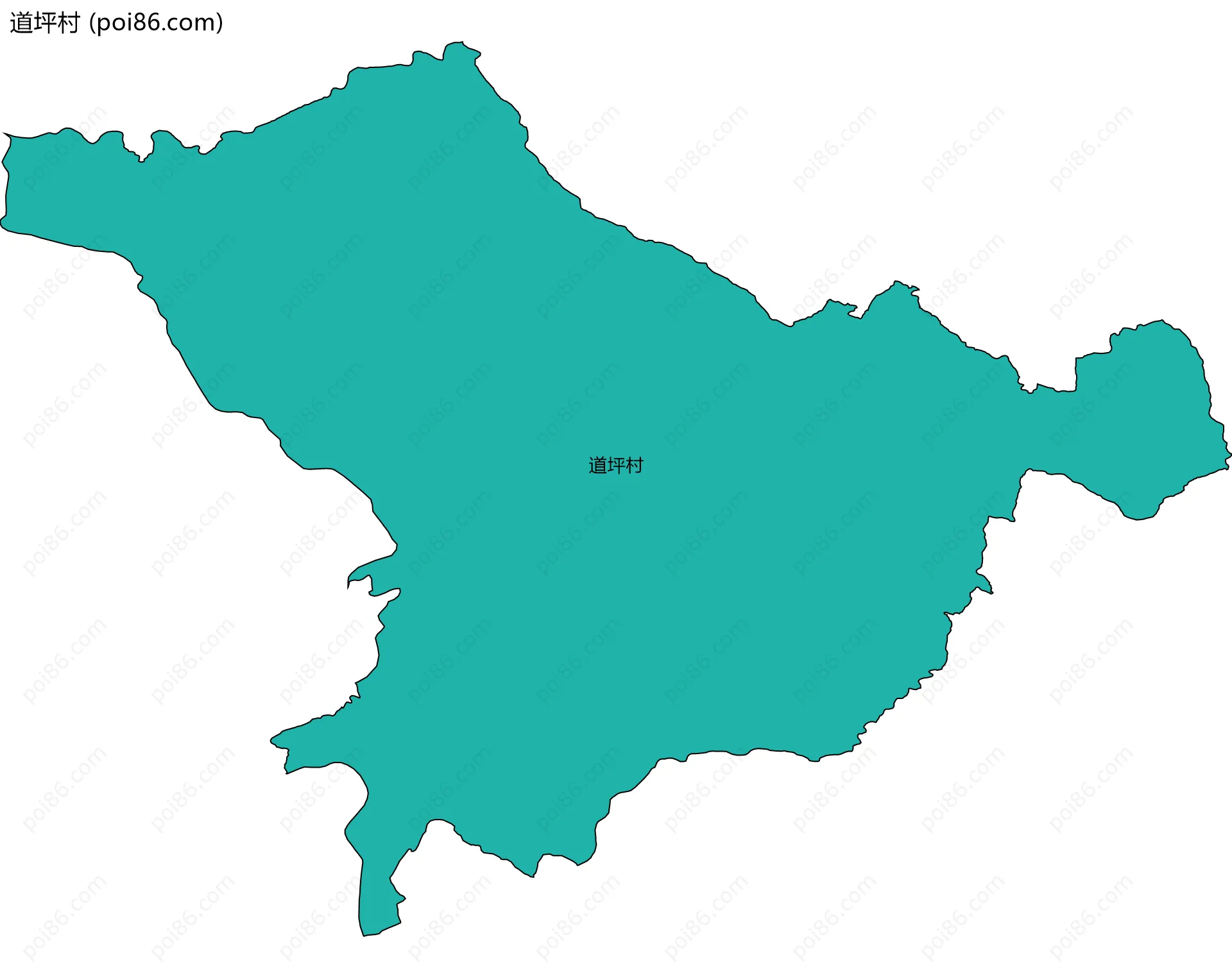 道坪村边界地图