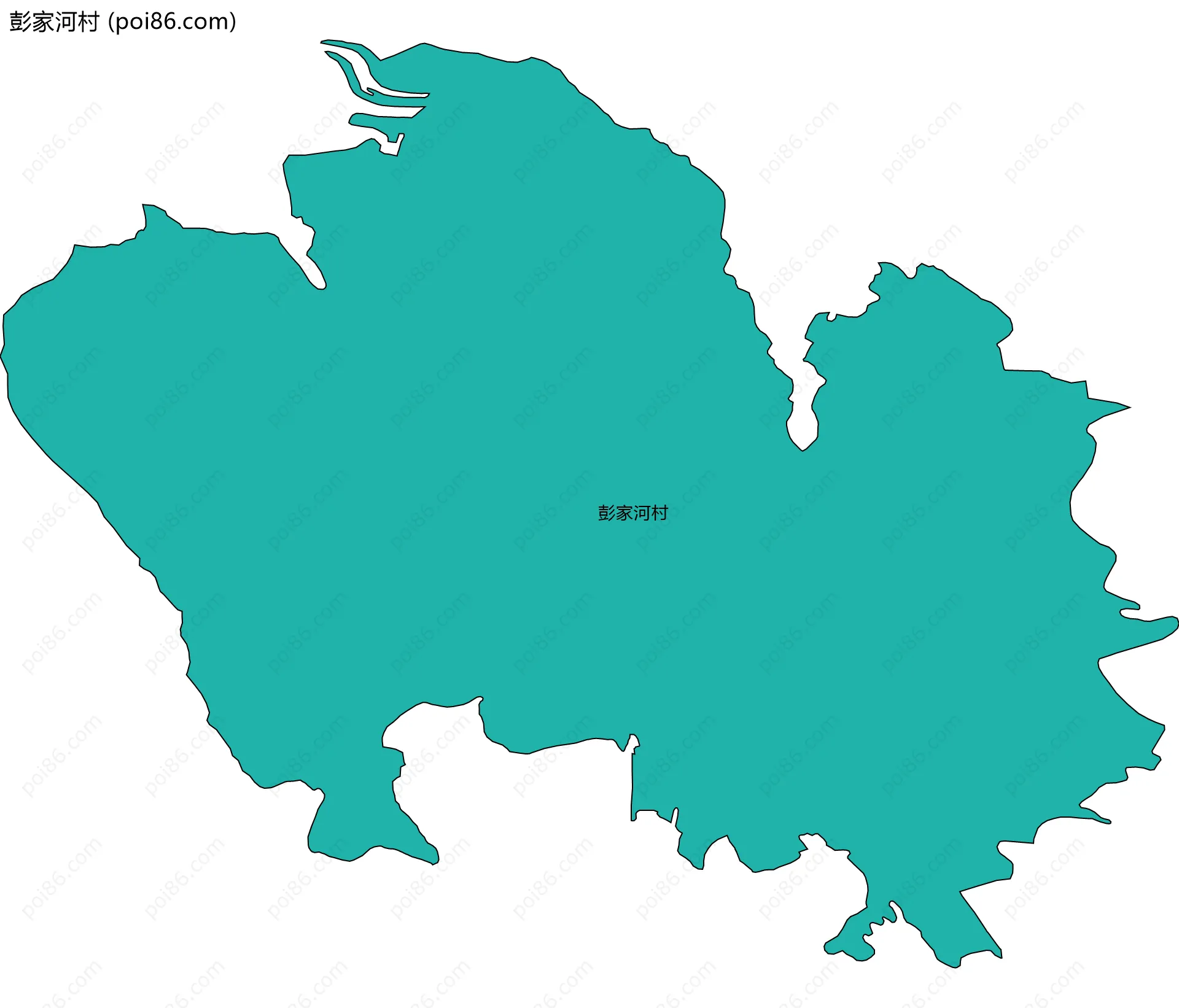 彭家河村边界地图