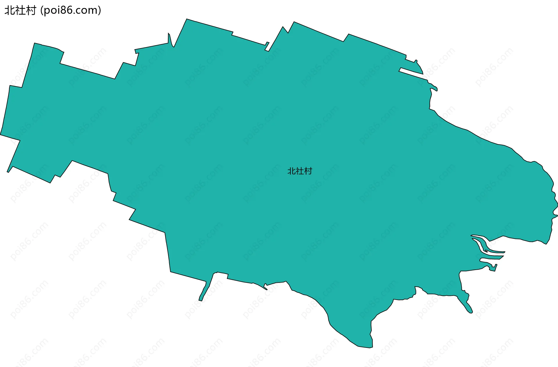 北社村边界地图