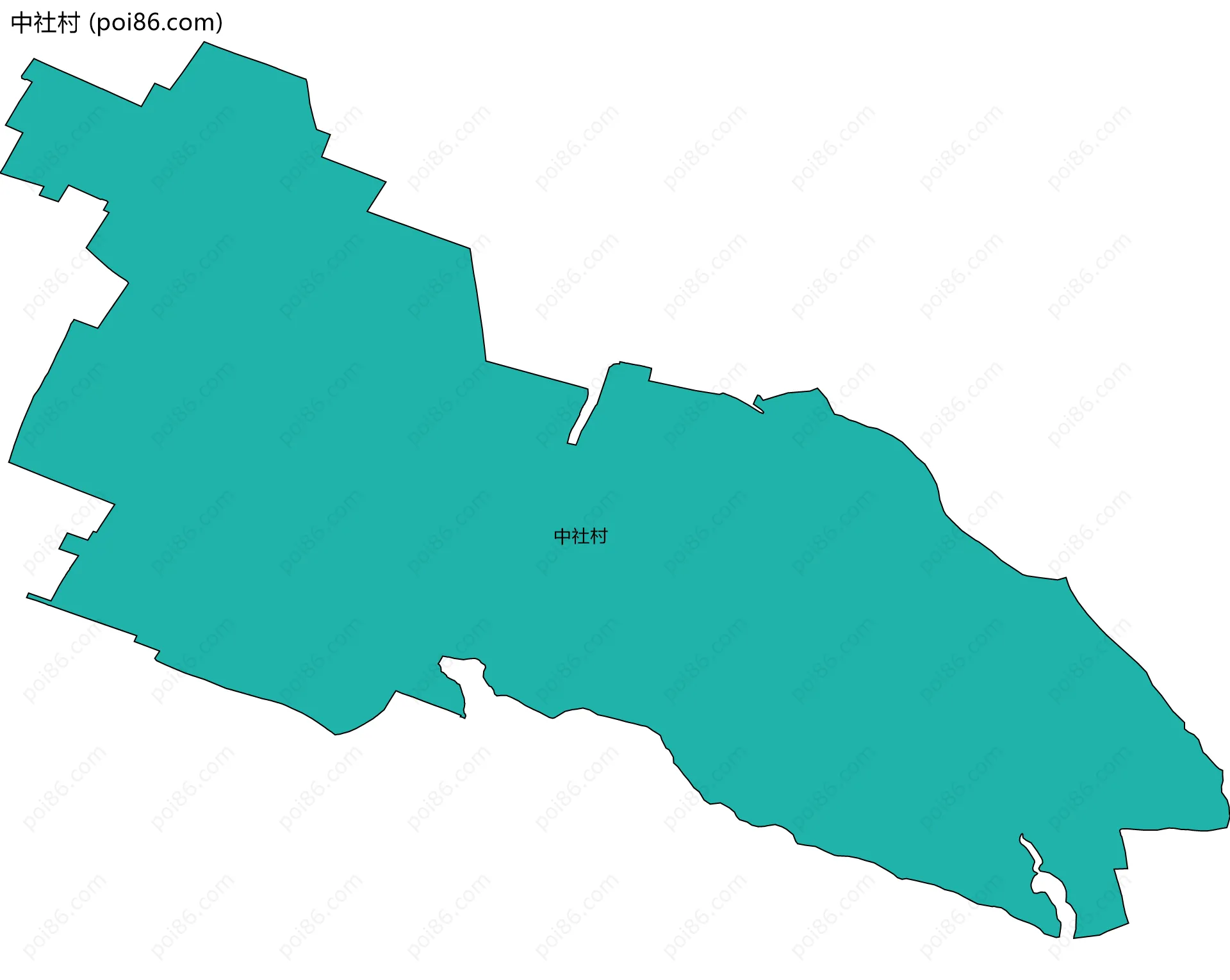 中社村边界地图