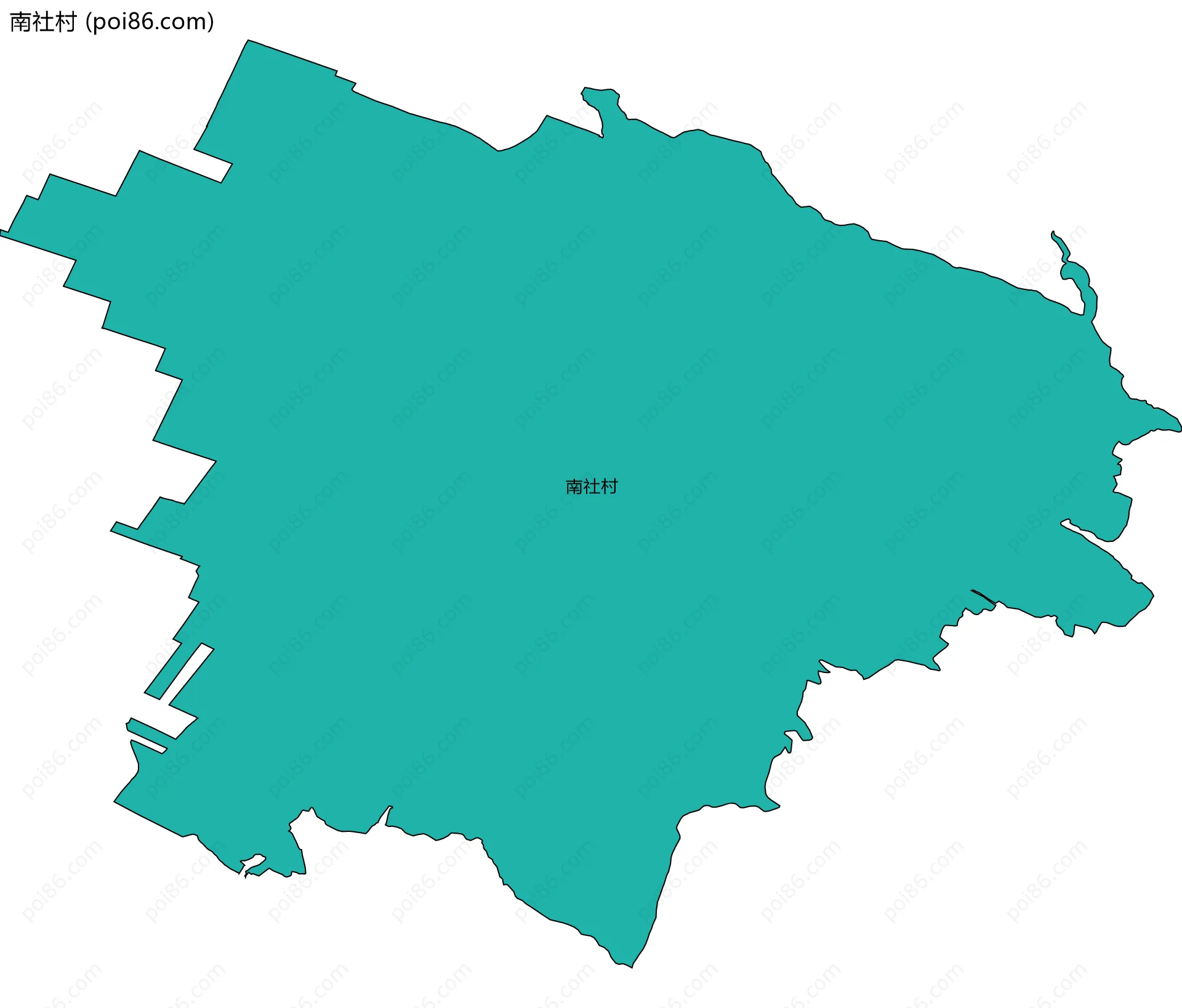 南社村边界地图