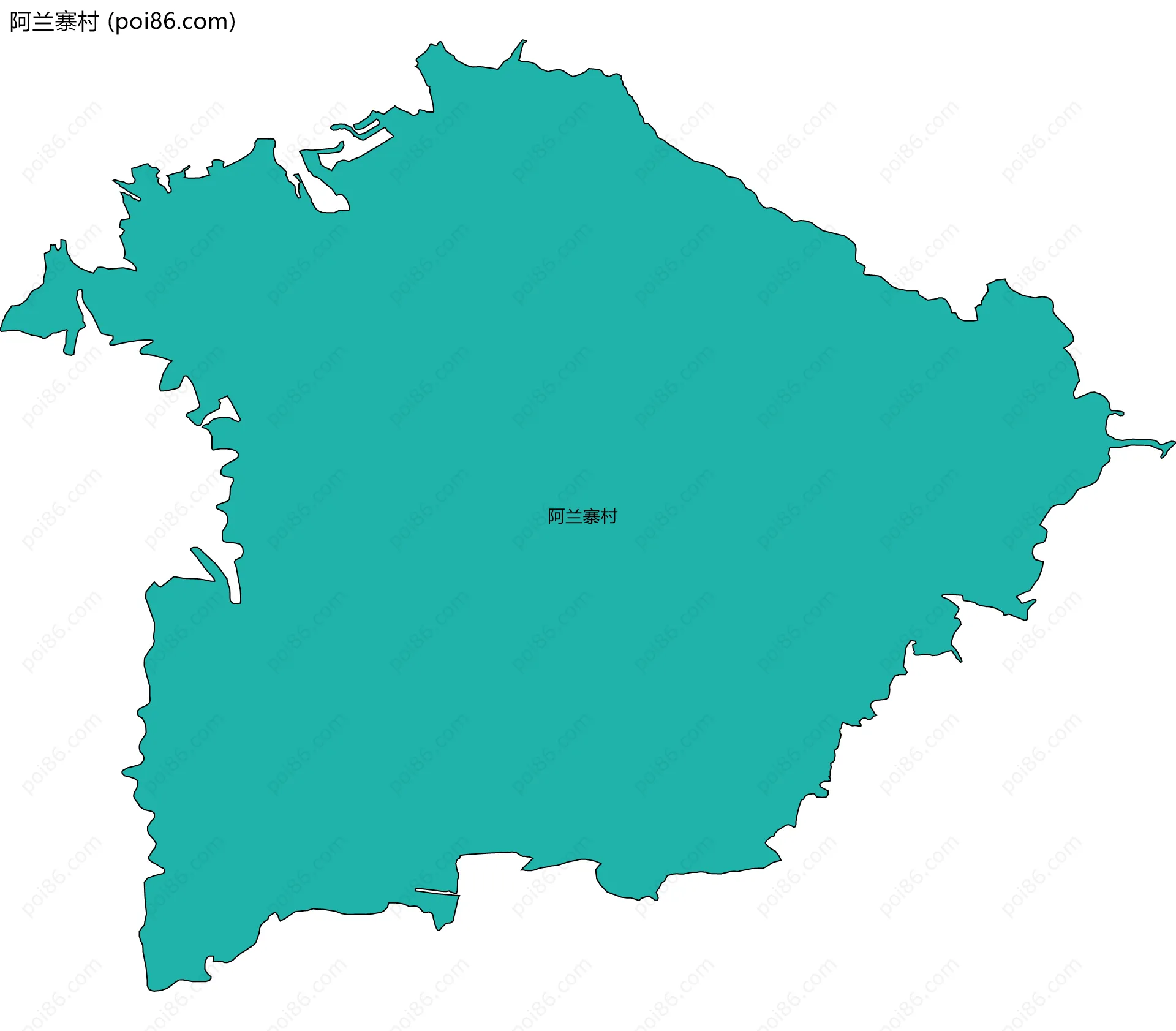 阿兰寨村边界地图