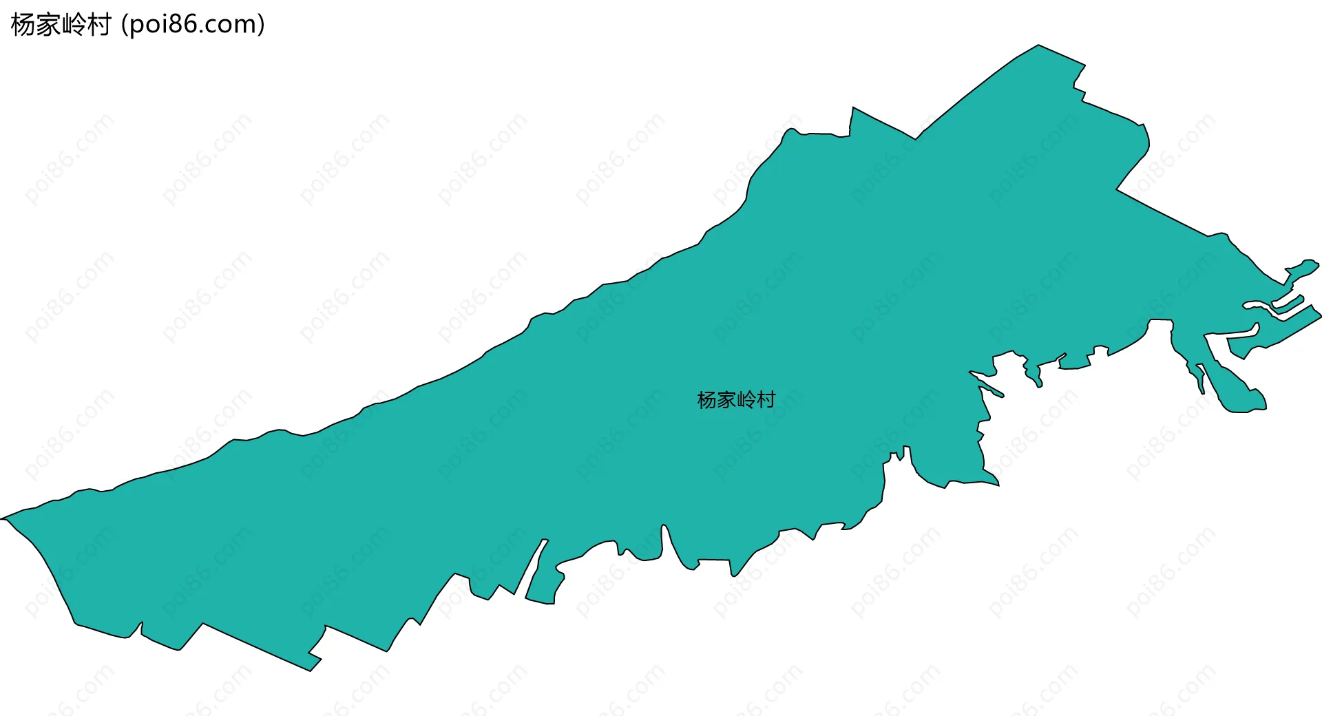 杨家岭村边界地图