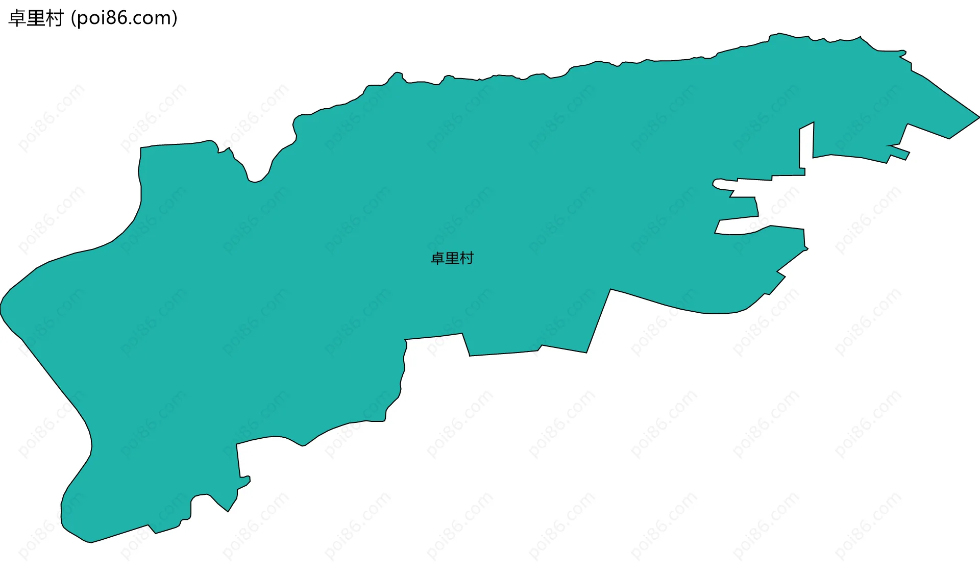 卓里村边界地图