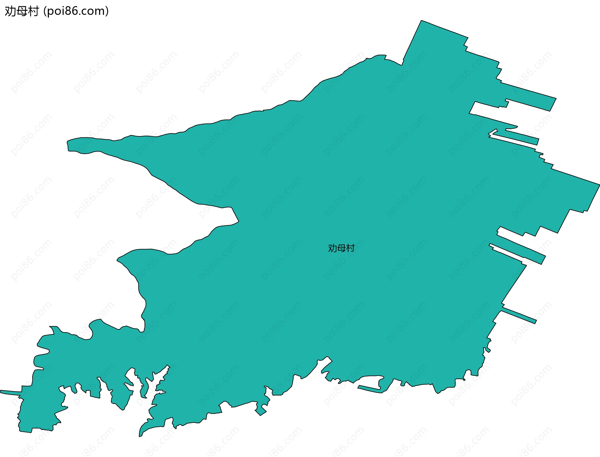 劝母村边界地图