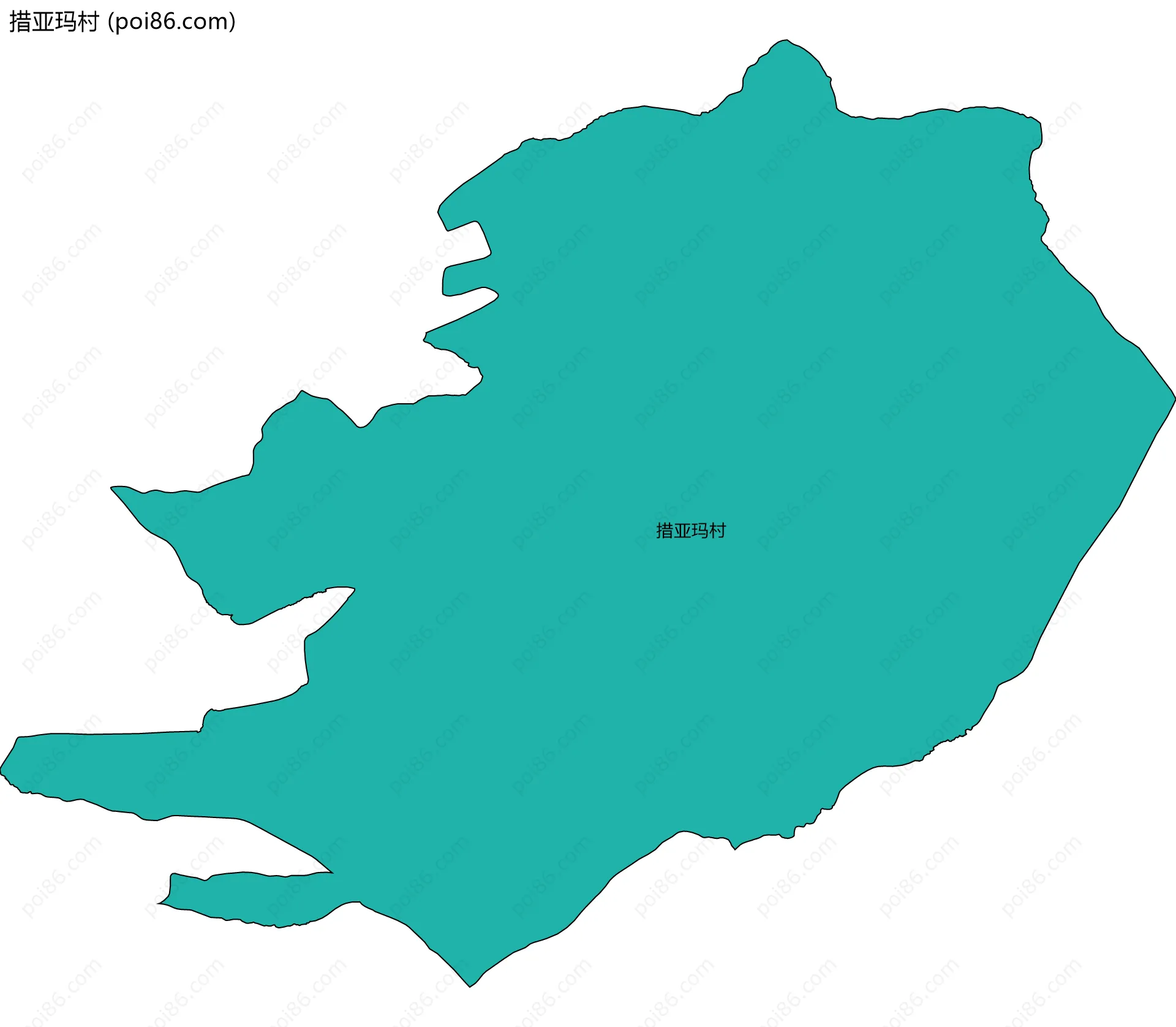 措亚玛村边界地图