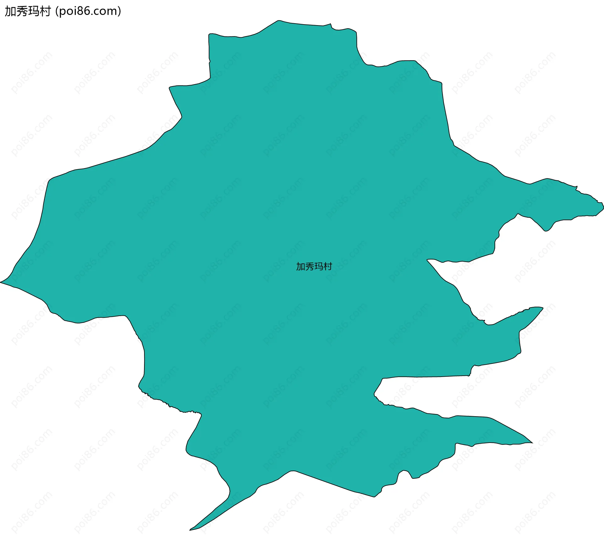 加秀玛村边界地图