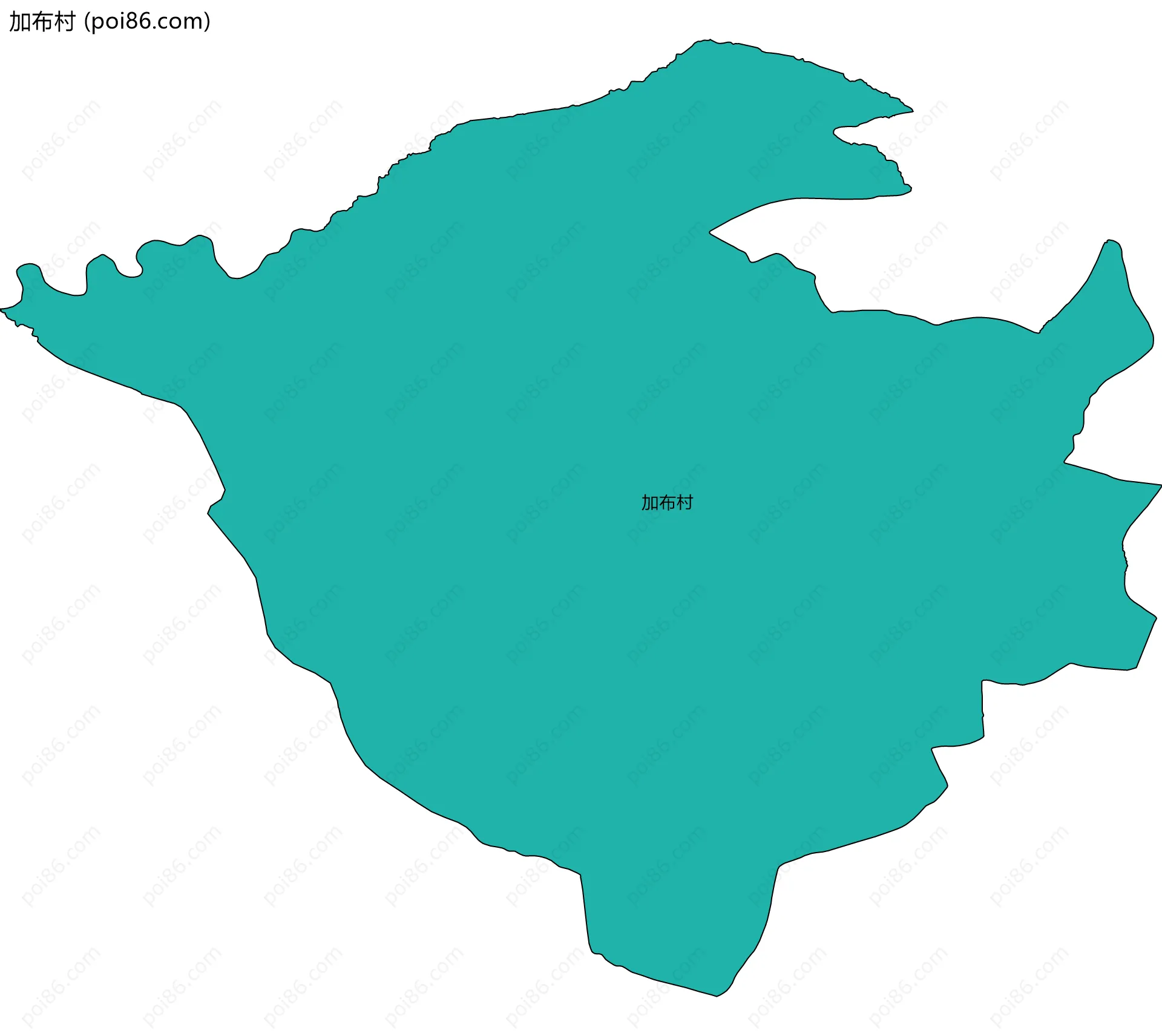 加布村边界地图