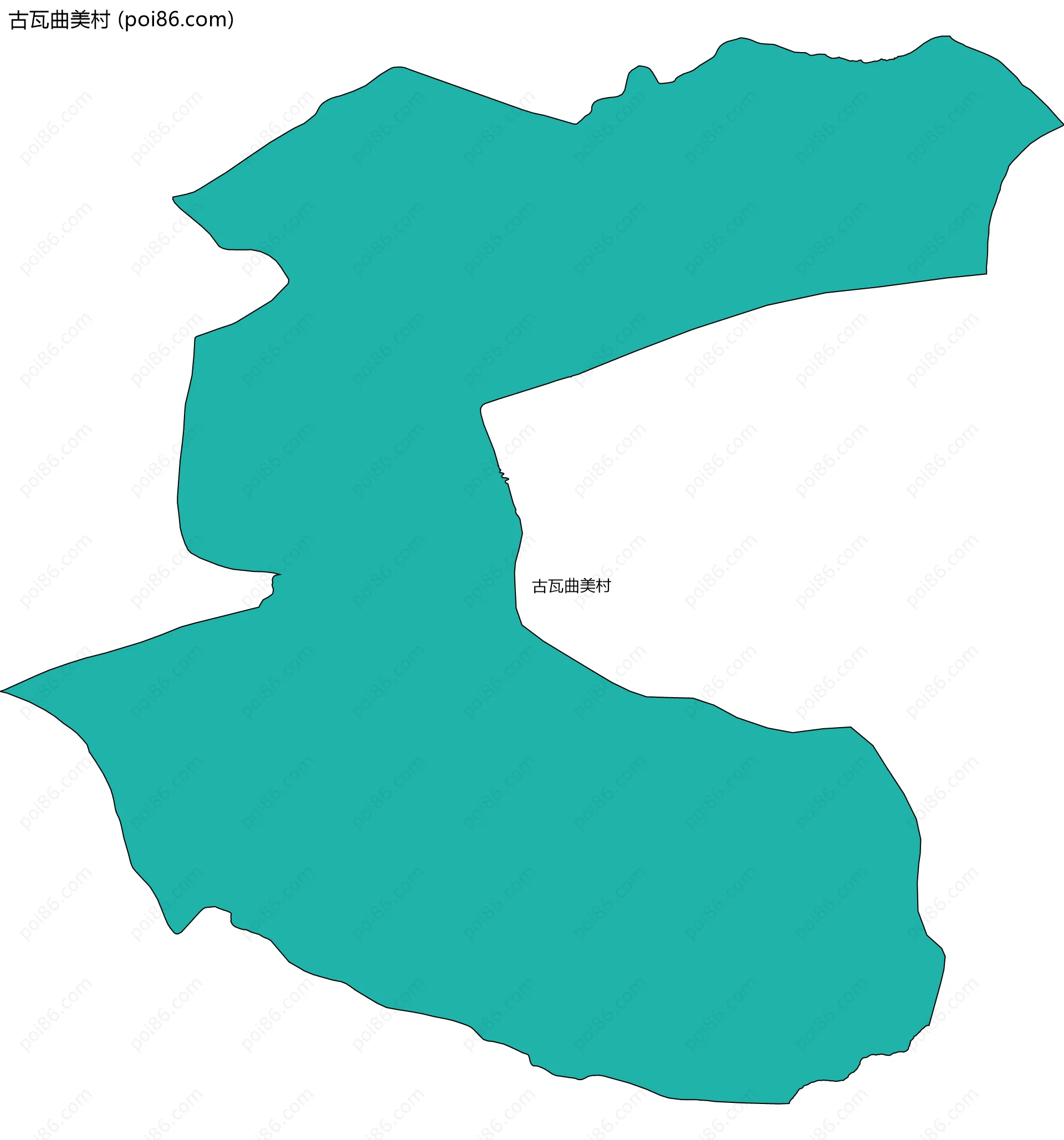 古瓦曲美村边界地图