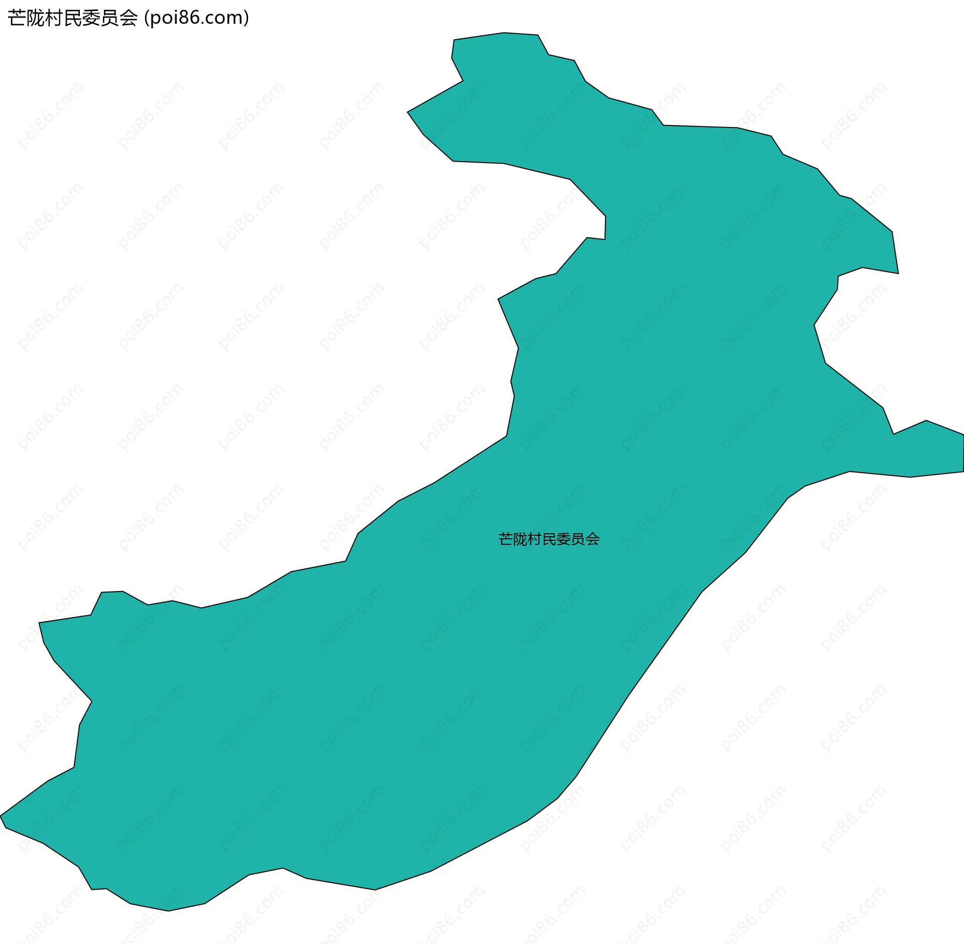 芒陇村民委员会边界地图