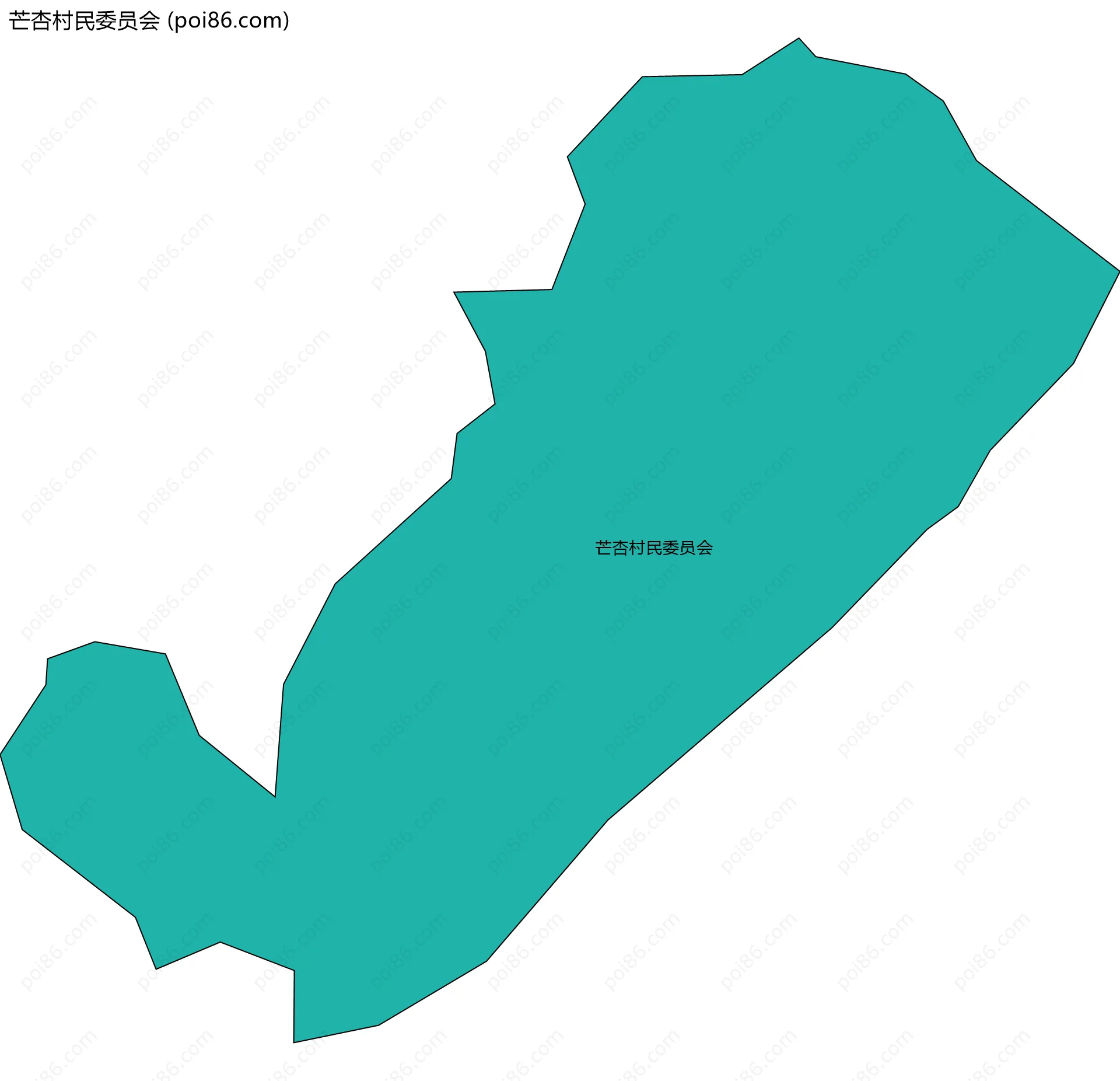 芒杏村民委员会边界地图