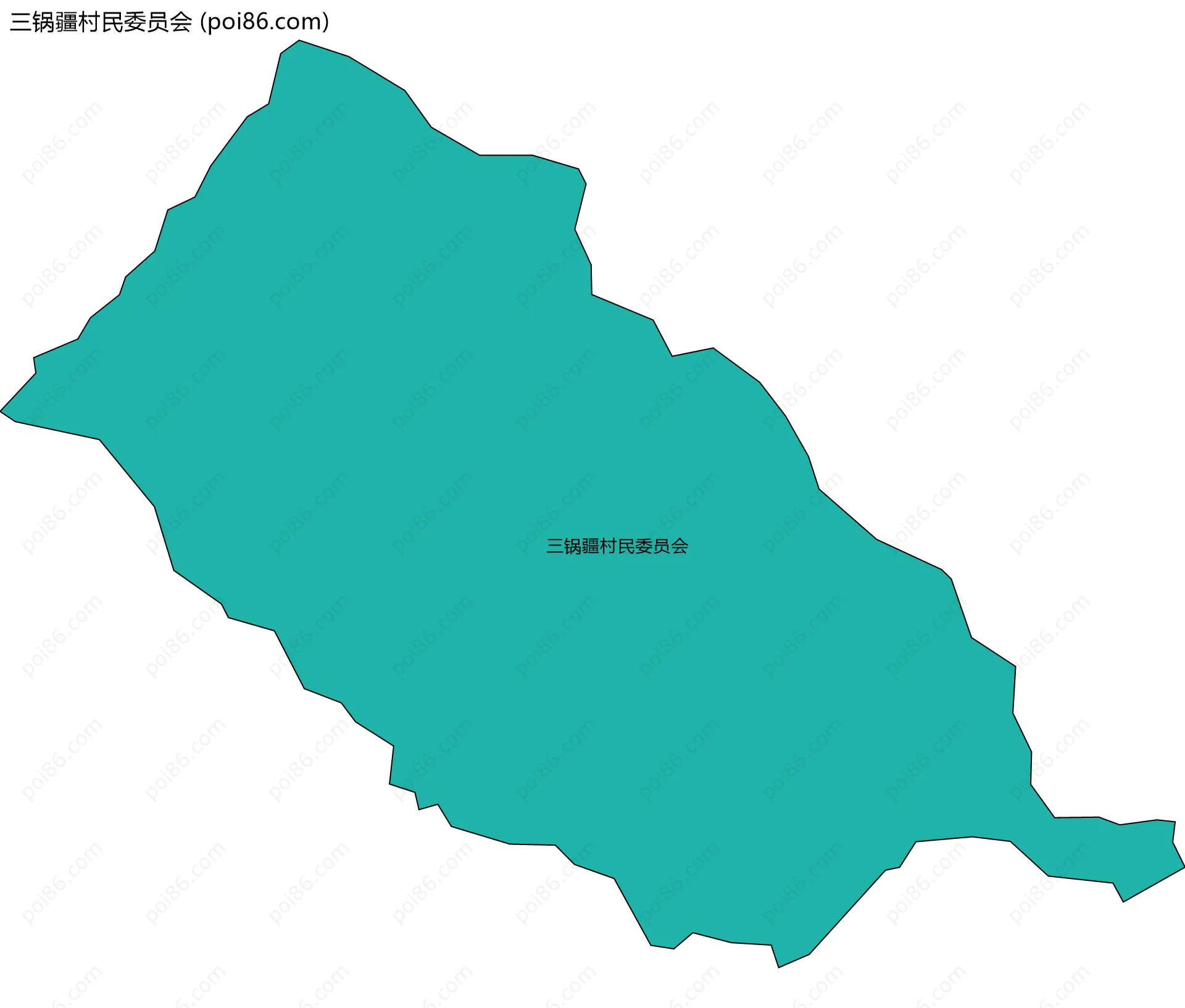三锅疆村民委员会边界地图