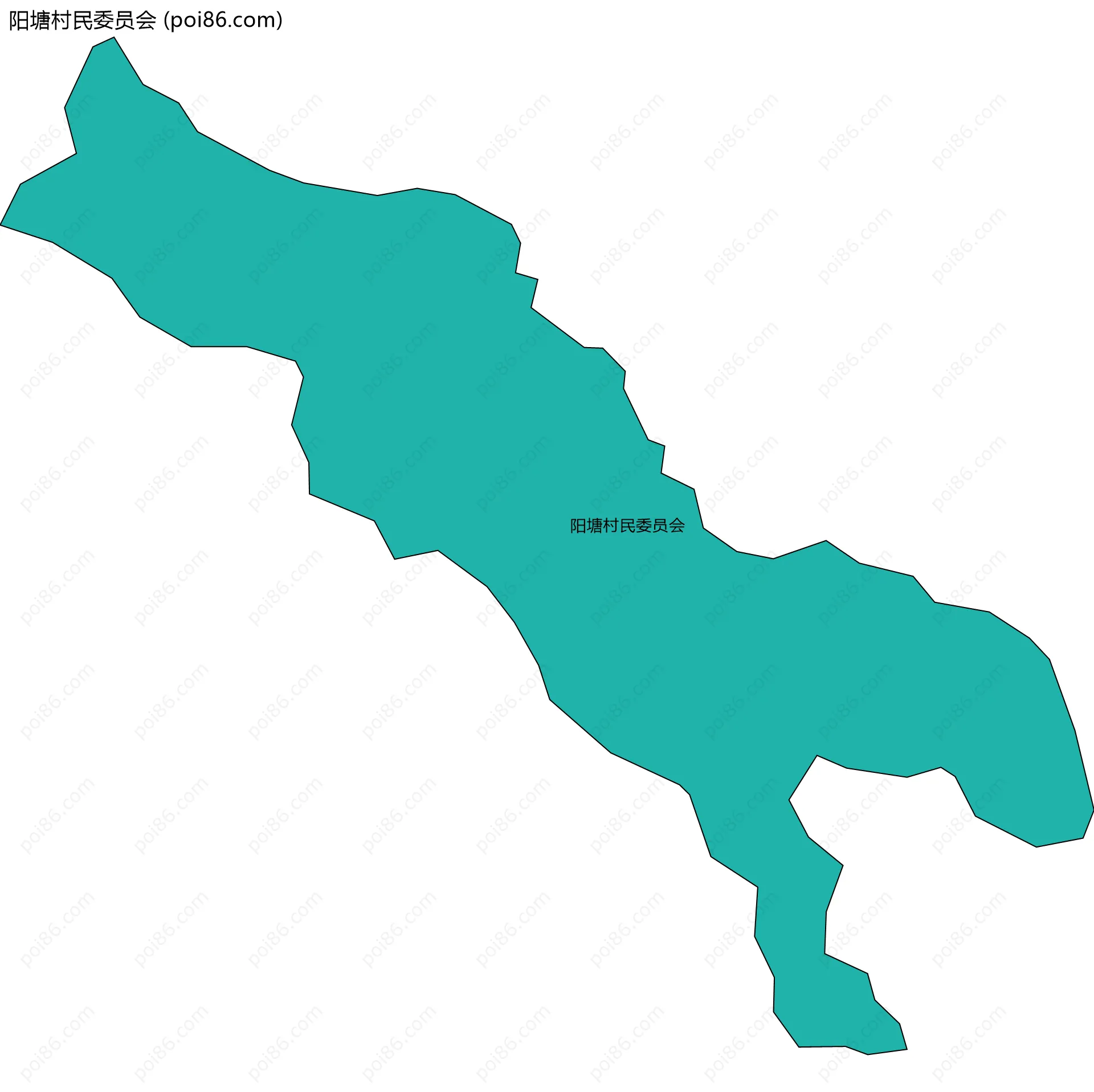 阳塘村民委员会边界地图