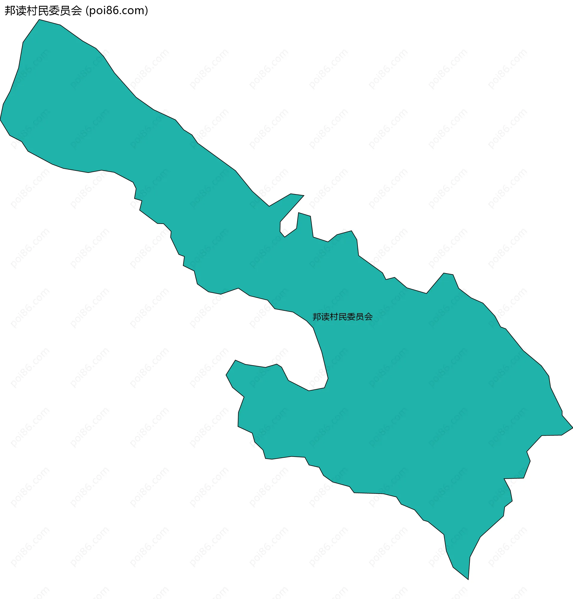 邦读村民委员会边界地图