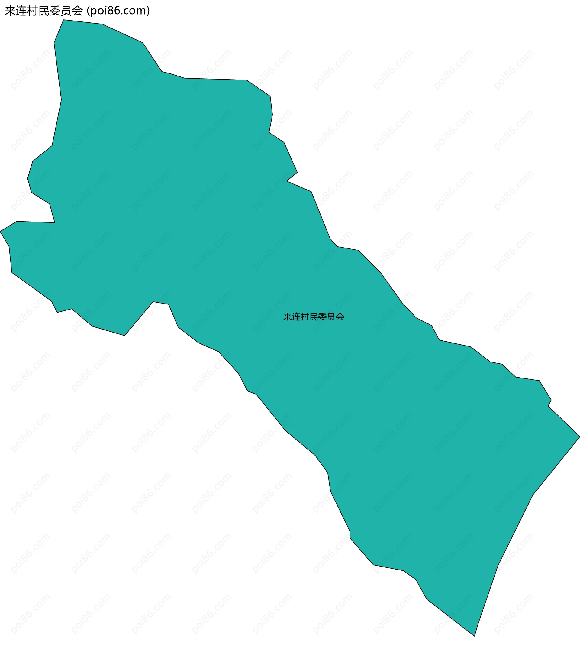 来连村民委员会边界地图