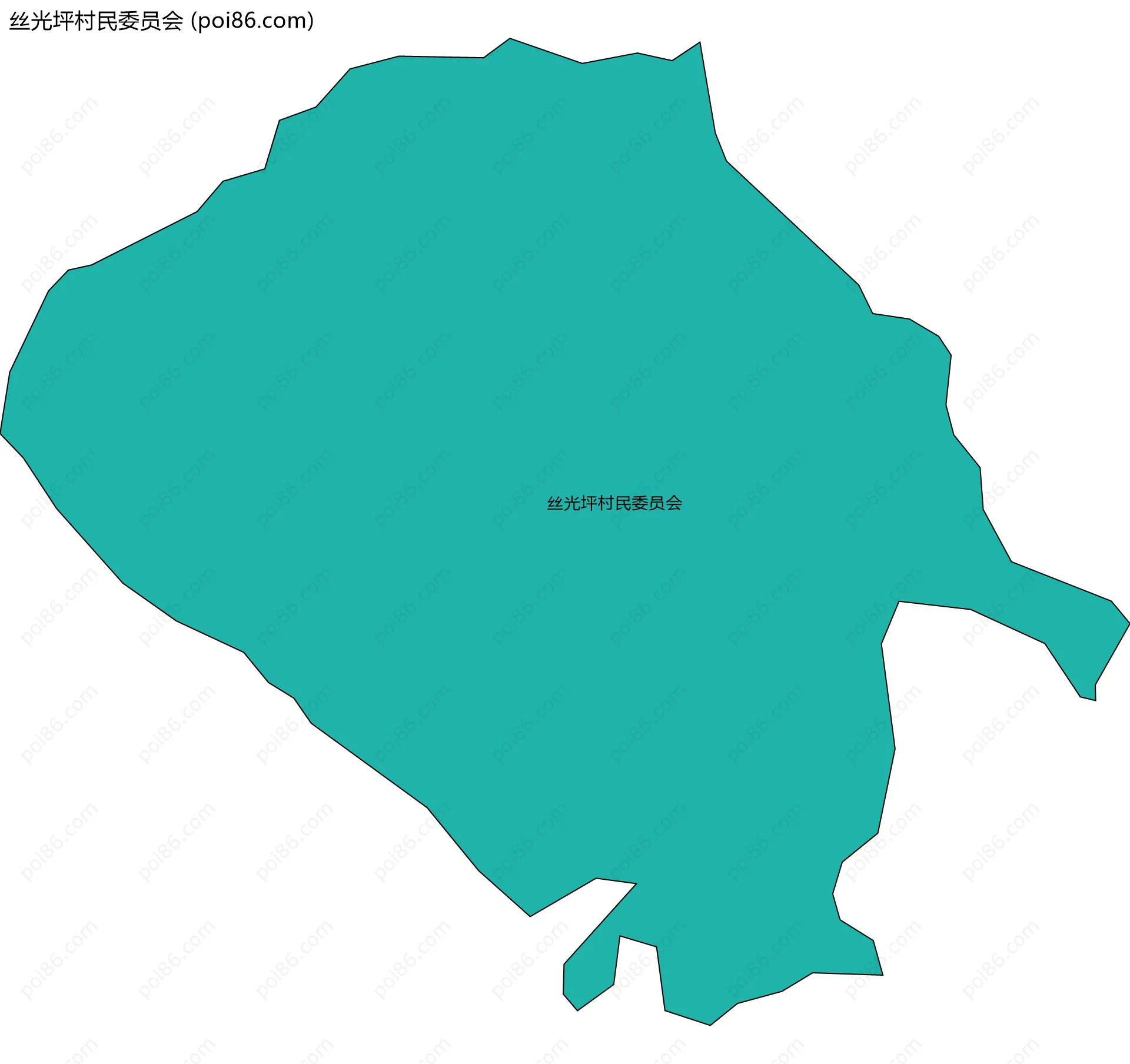 丝光坪村民委员会边界地图