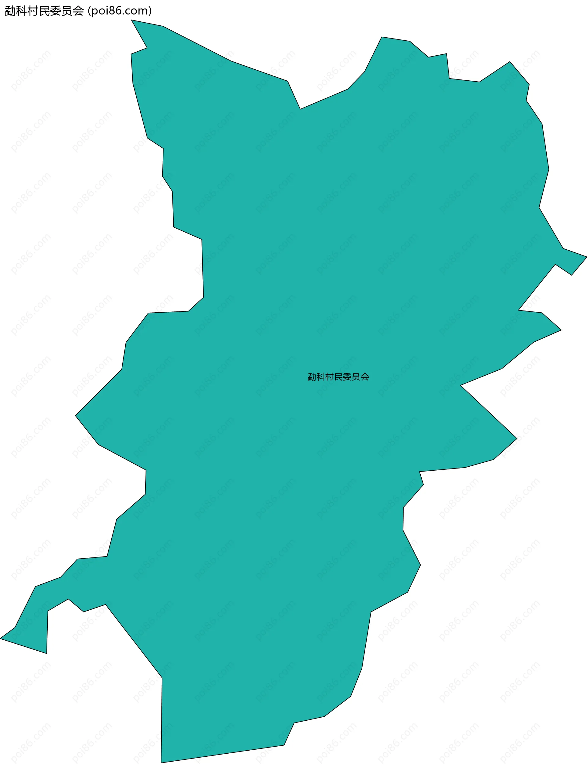 勐科村民委员会边界地图