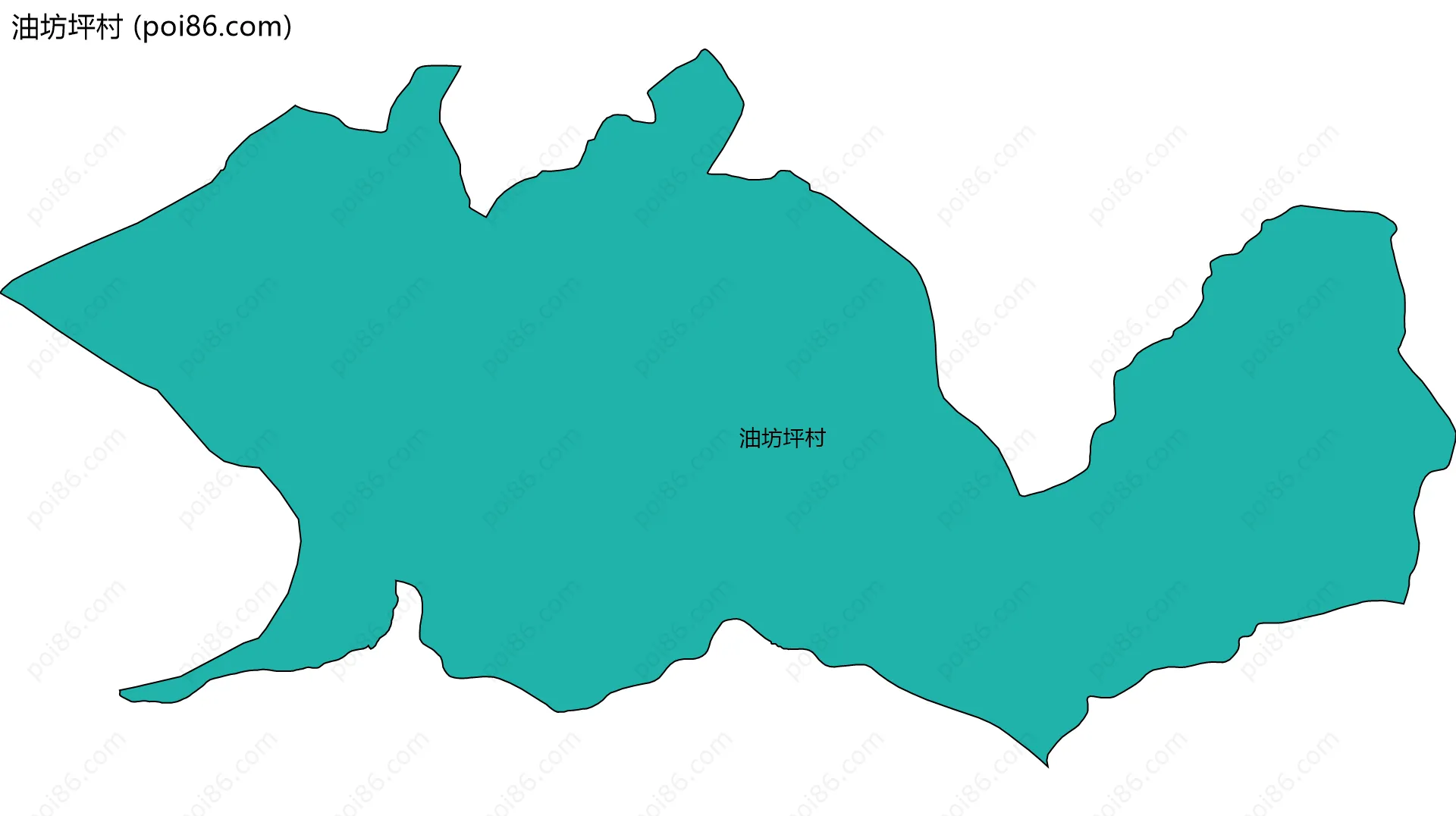 油坊坪村边界地图